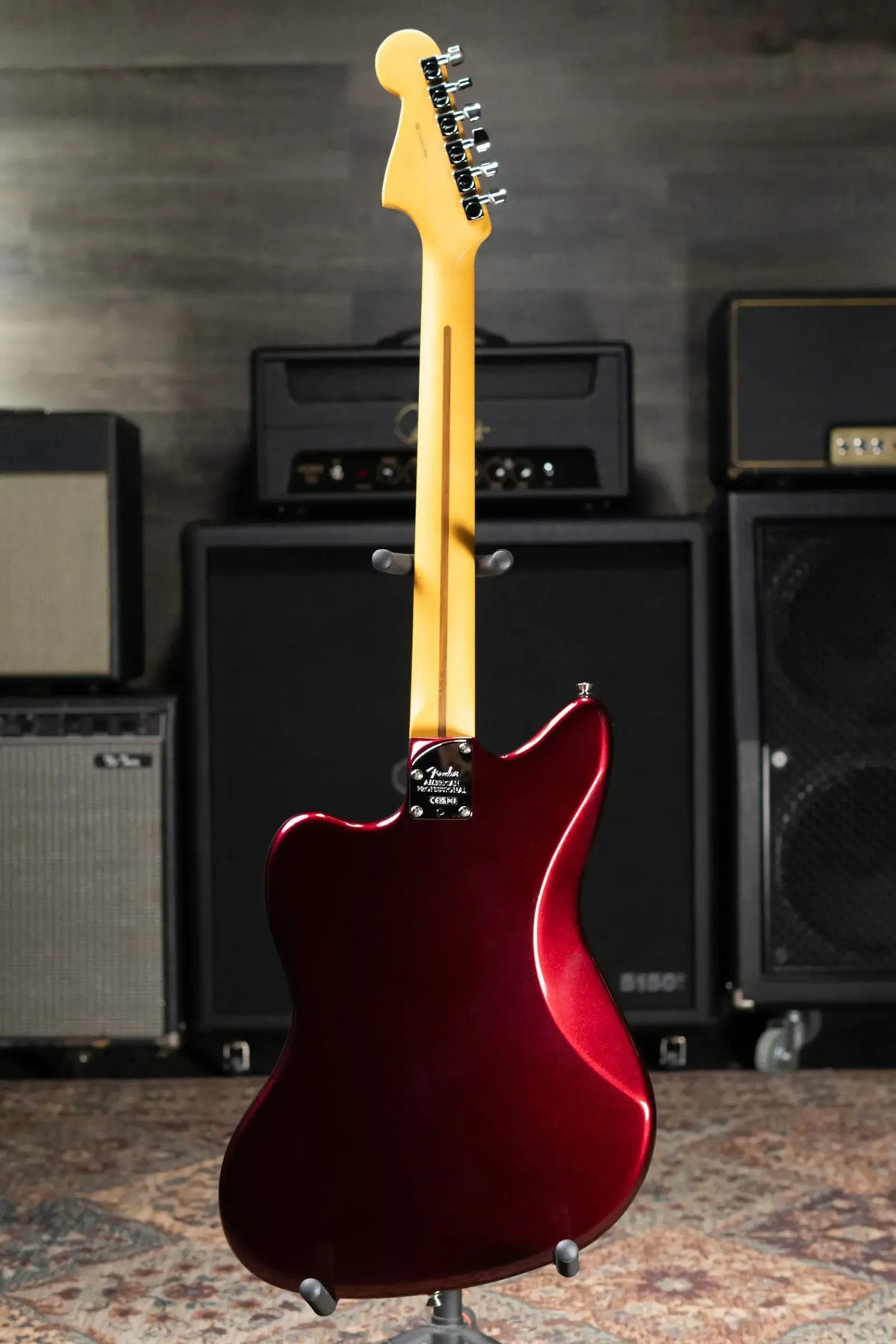 Fender American Professional Jazzmaster Electric Guitar - Oxblood with Hardshell CaseE