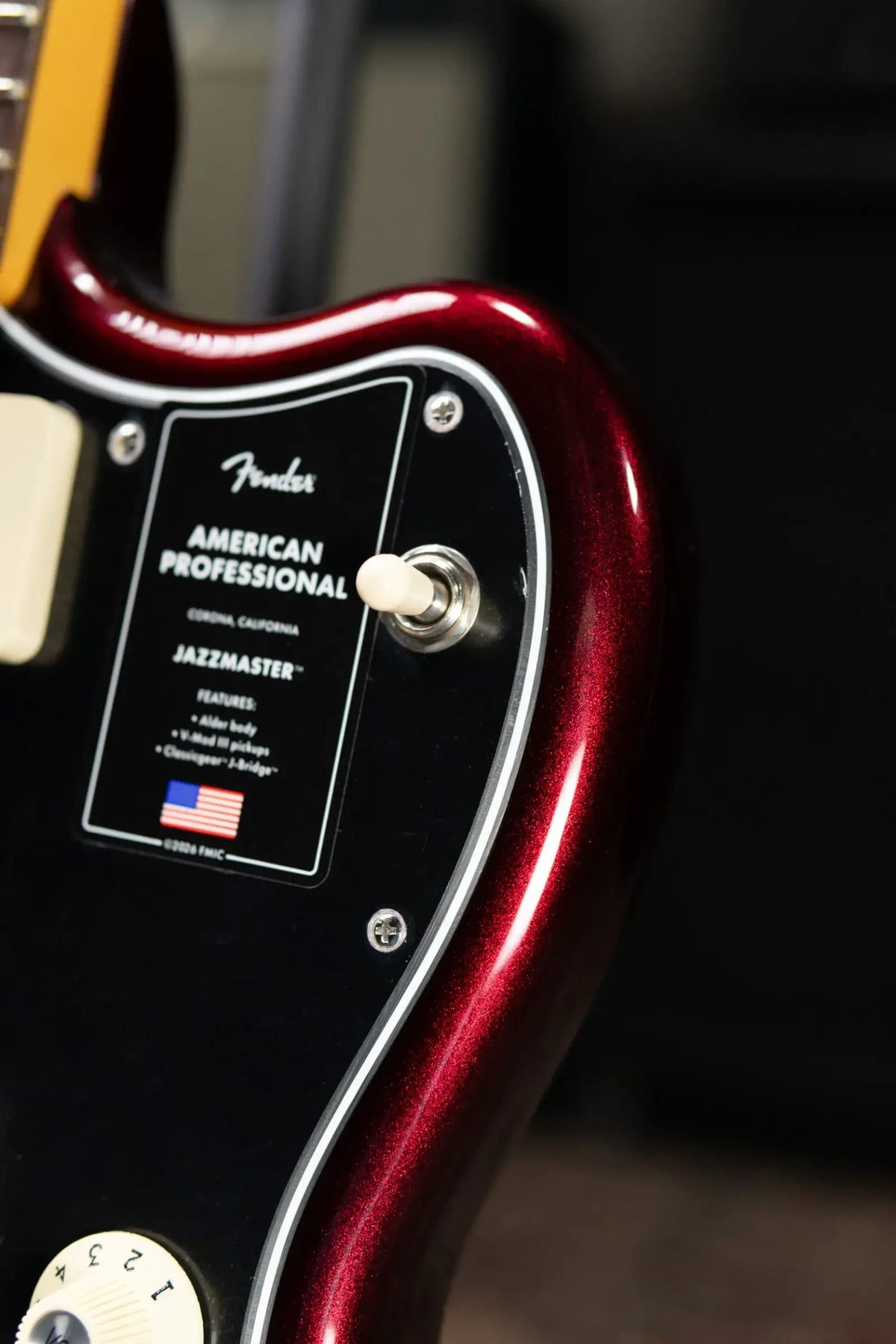 Fender American Professional Jazzmaster Electric Guitar - Oxblood with Hardshell CaseE