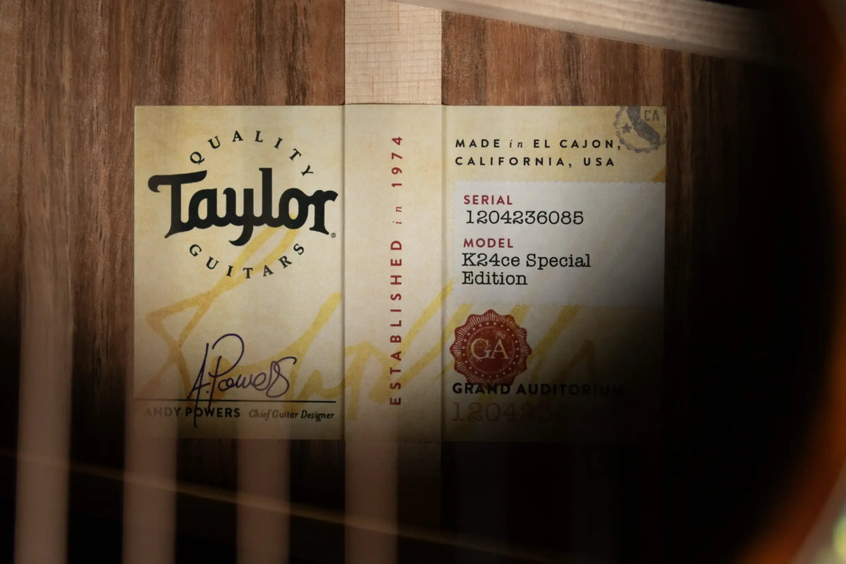 Taylor Next Generation K24ce Special Edition Grand Auditorium Acoustic/Electric Guitar - Shaded Edgeburst with Hardshell Case