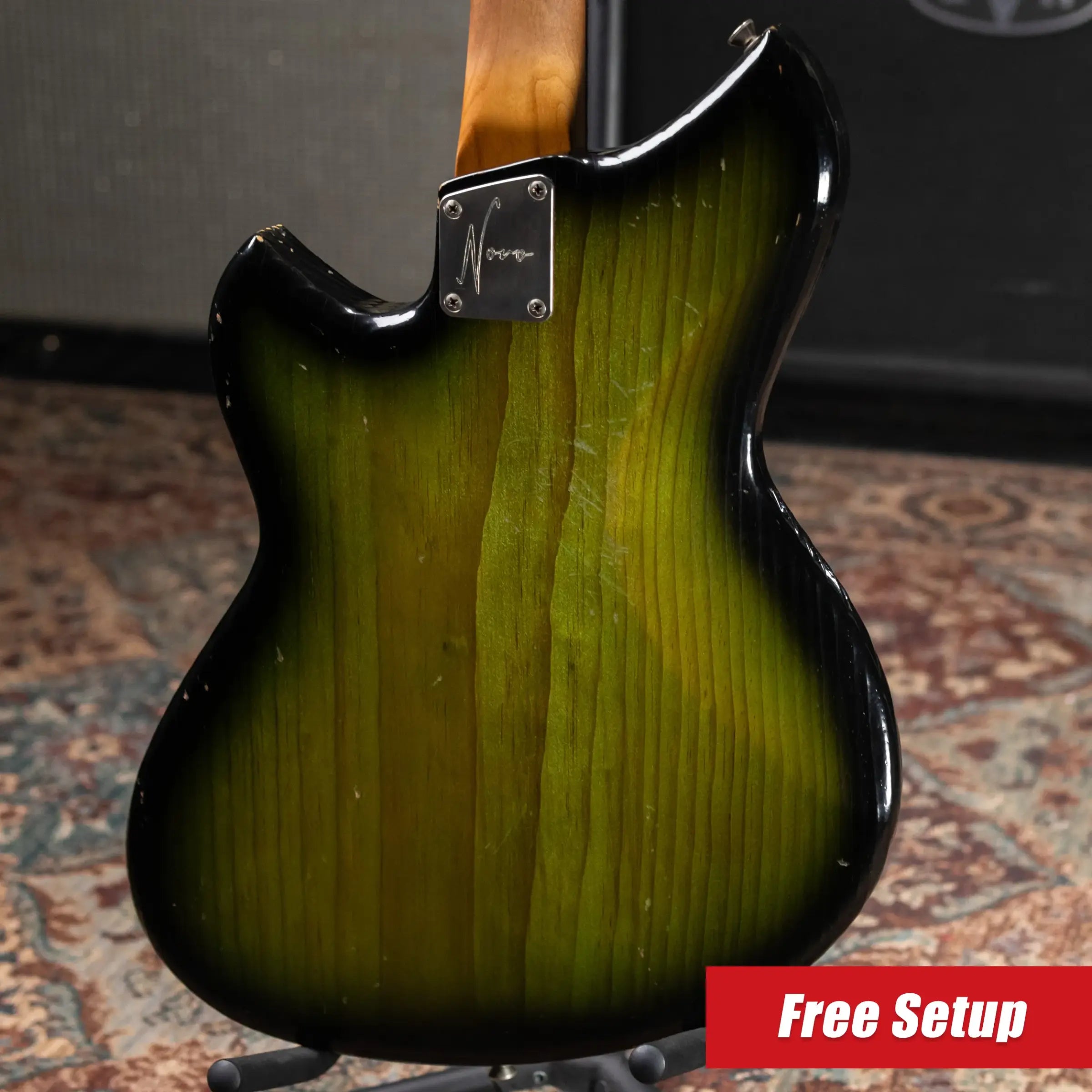 Novo Custom Serus J Baritone Electric Guitar - Cat's Eye Burst with Gig Bag