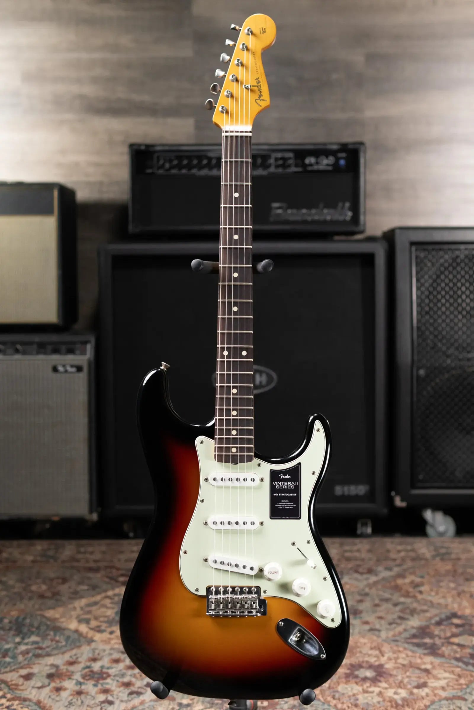 Fender Dealer Exclusive Vintera Road Worn '60s Stratocaster, Rosewood Fingerboard Electric Guitar - 3-Color Sunburst with Hardshell Case