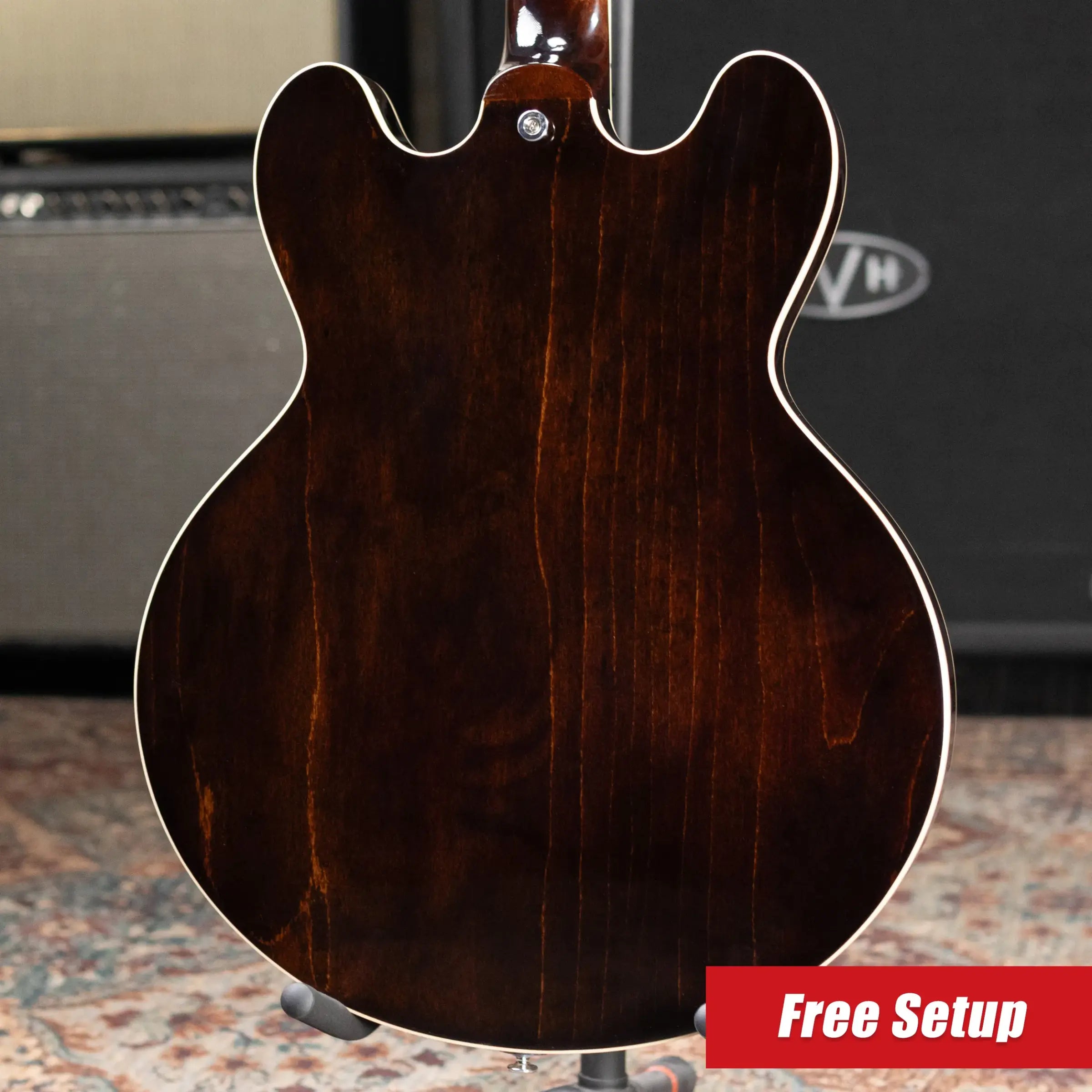Gibson ES-330 Hollow Body Electric Guitar - Tobacco Burst with Hardshell Case