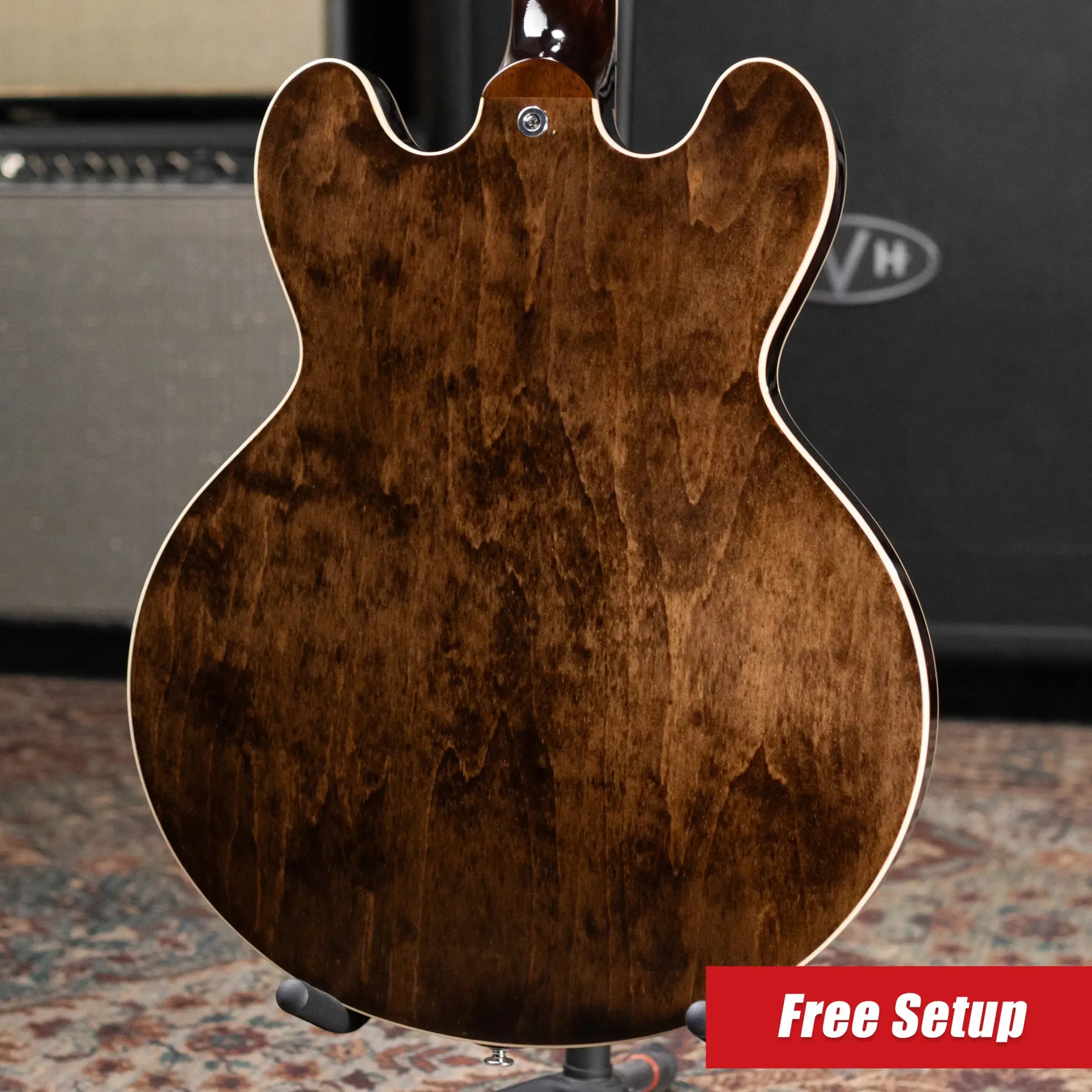 Gibson ES-330 Hollow Body Electric Guitar - Tobacco Burst with Hardshell Case