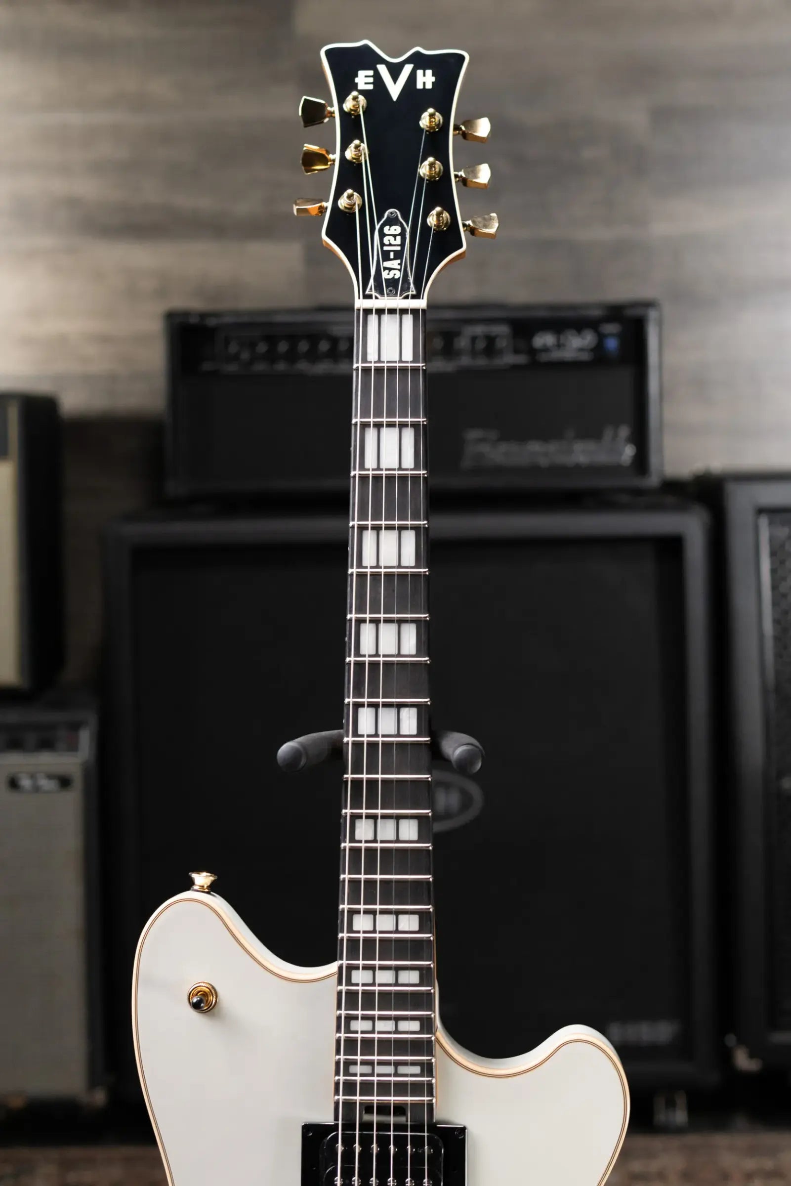 EVH SA-126 Special Semi-hollow Electric Guitar - Platinum Pearl Metallic with Hardshell Case