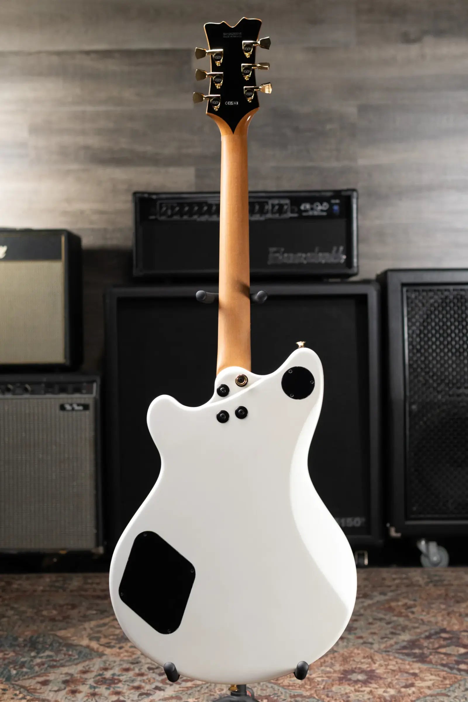 EVH SA-126 Special Semi-hollow Electric Guitar - Platinum Pearl Metallic with Hardshell Case