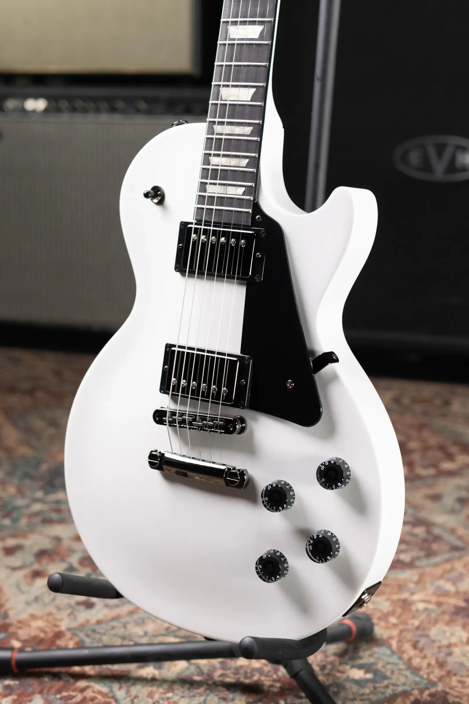 Gibson Les Paul Studio Modern Electric Guitar - Worn White with Gig Bag