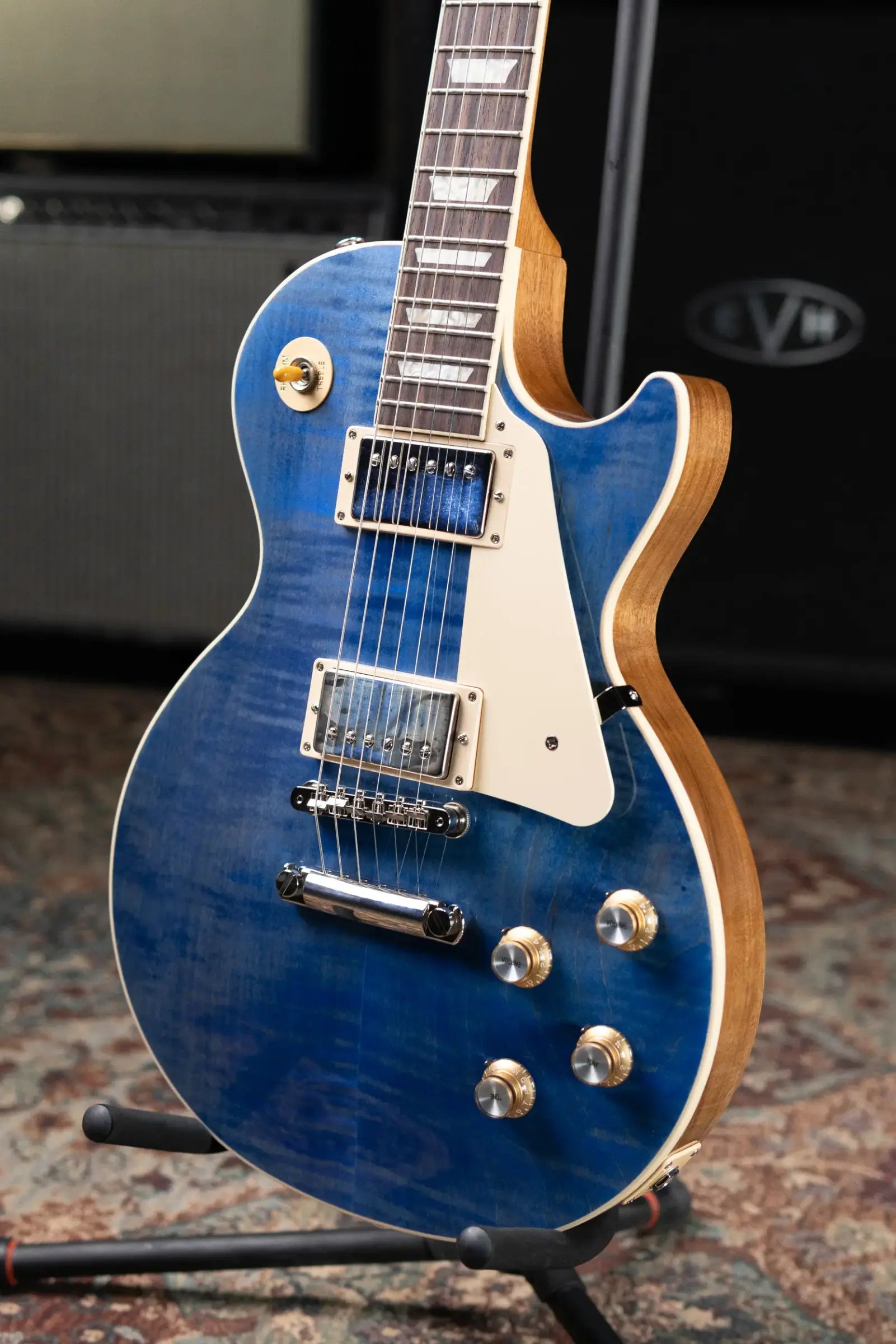 Gibson Les Paul Standard '60s Figured Top Electric Guitar - Ocean Blue with Hardshell Case