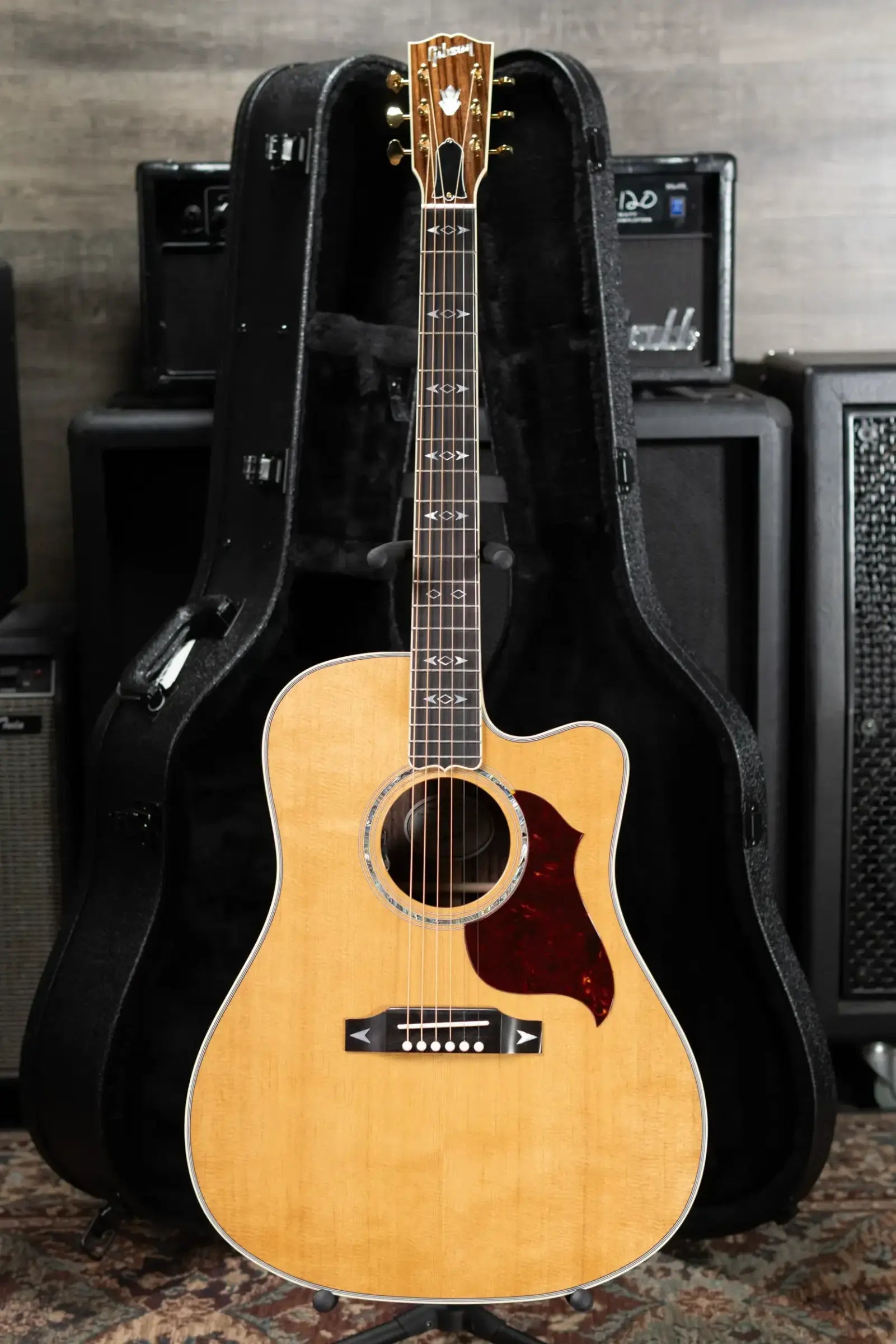 Gibson Songwriter Recording Artist EC Acoustic/Electric Guitar - Antique Natural with Hardshell Case