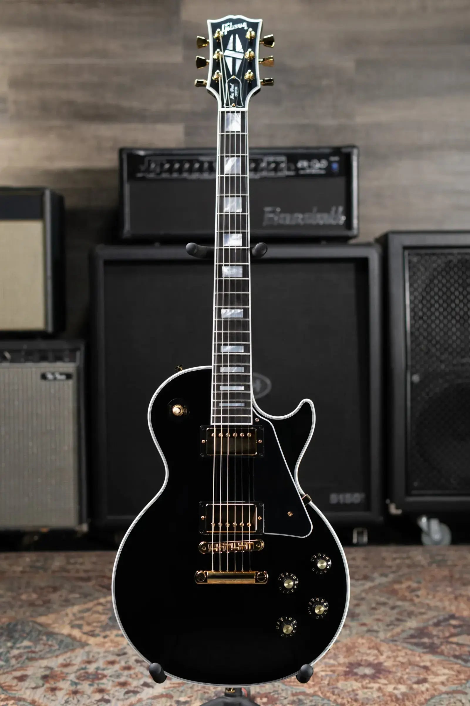 Gibson '70s Les Paul Custom Electric Guitar - Ebony with Hardshell Case