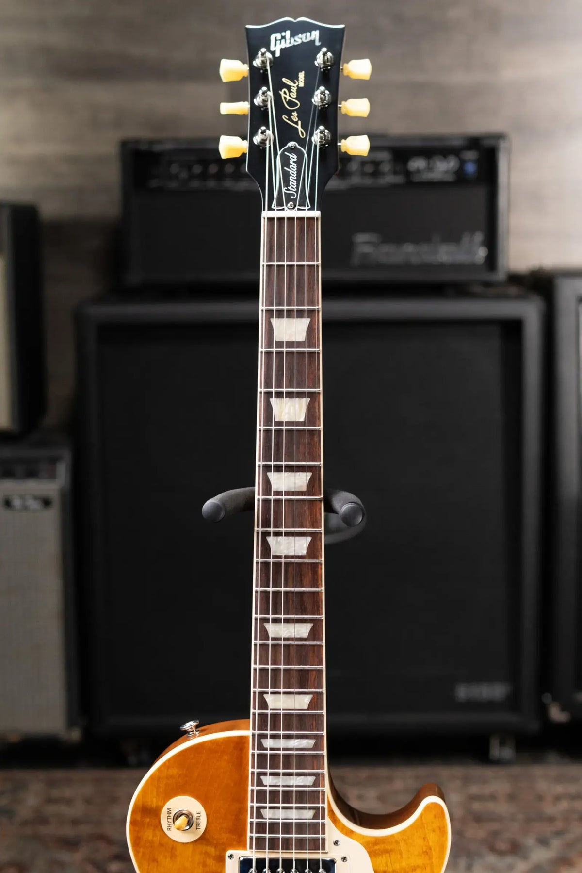 Gibson Les Paul Standard 50s Figured Top Electric Guitar - Honey Amber with Hardshell Case