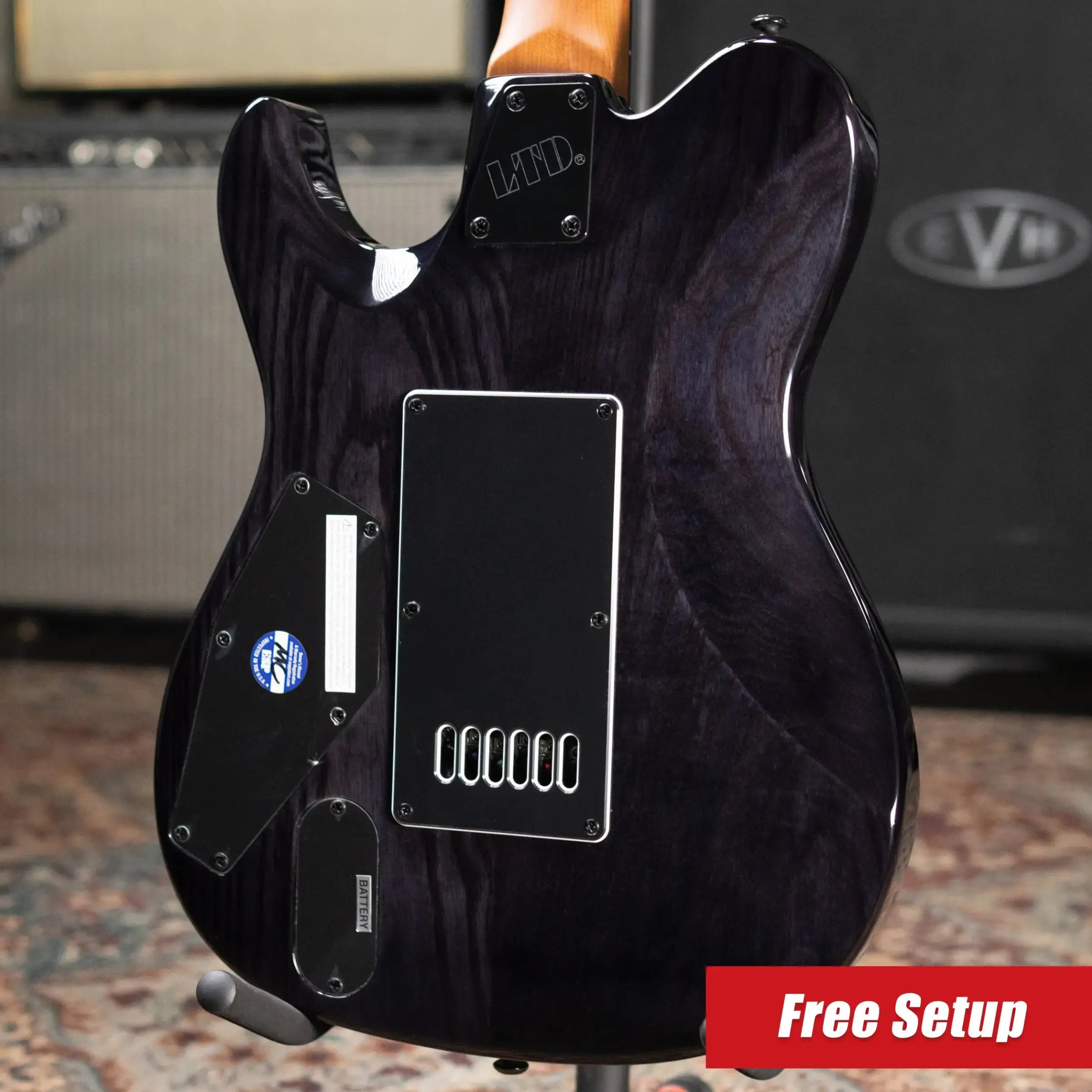 ESP LTD Deluxe TH-1000 Evertune Electric Guitar - See-Thru Black Sunburst