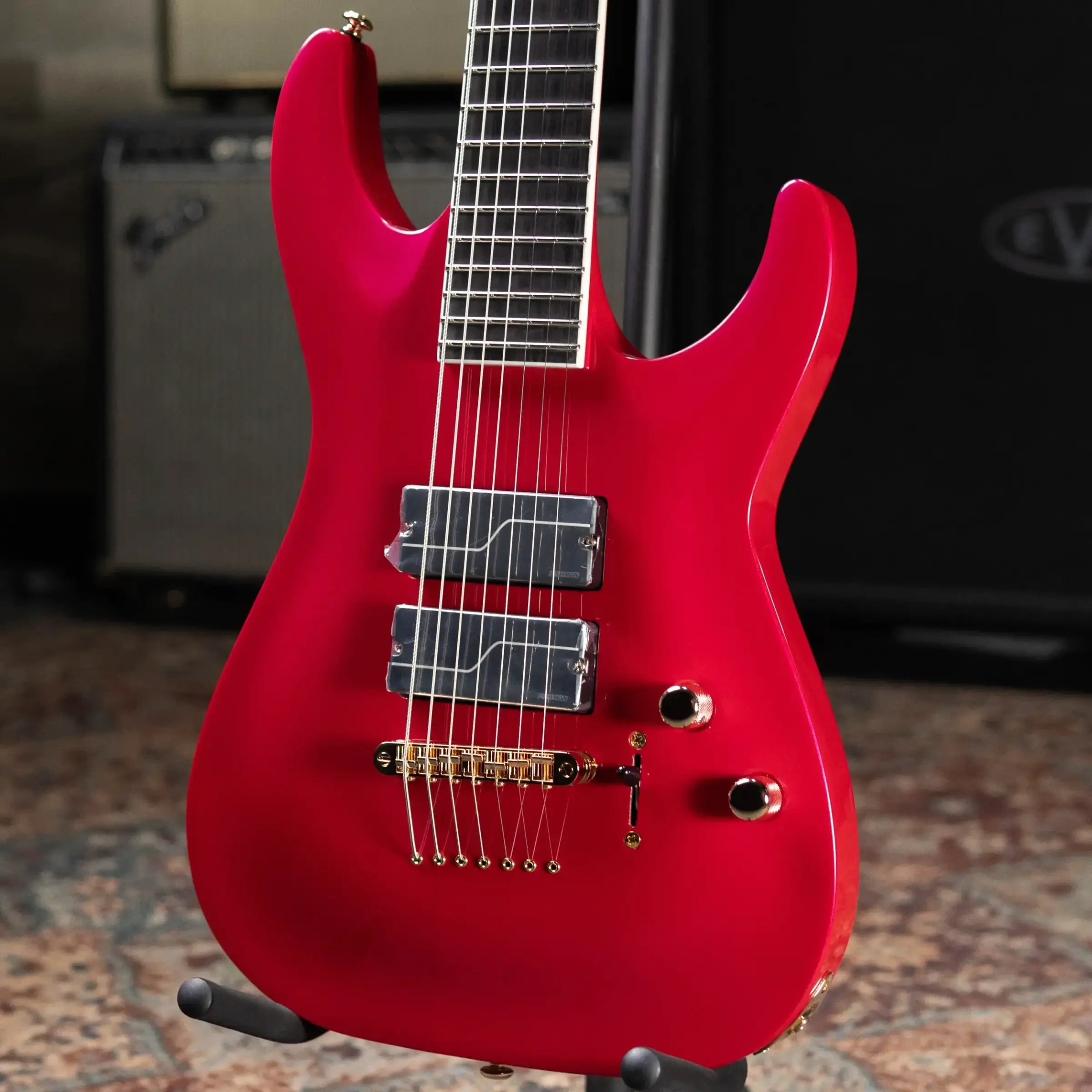 ESP LTD SC-607B Stephen Carpenter Signature 7-String Baritone Electric Guitar - Magenta with Hardshell Case
