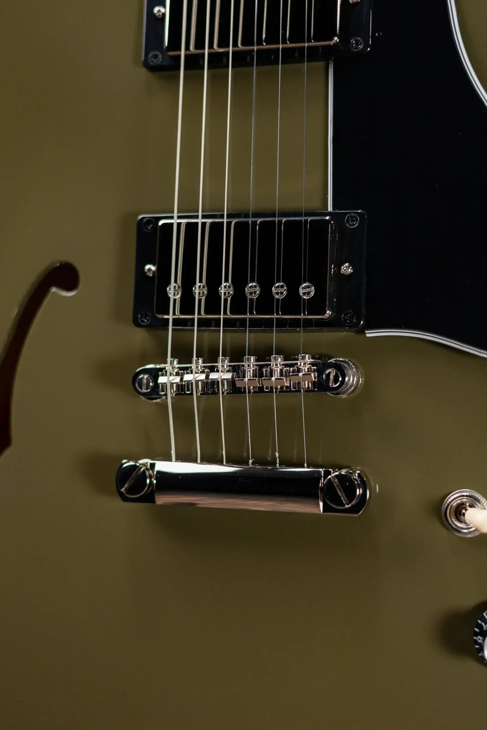 Epiphone ES-335 IG Semi-hollow Electric Guitar - Olive Drab Green with Hardshell Case - Used