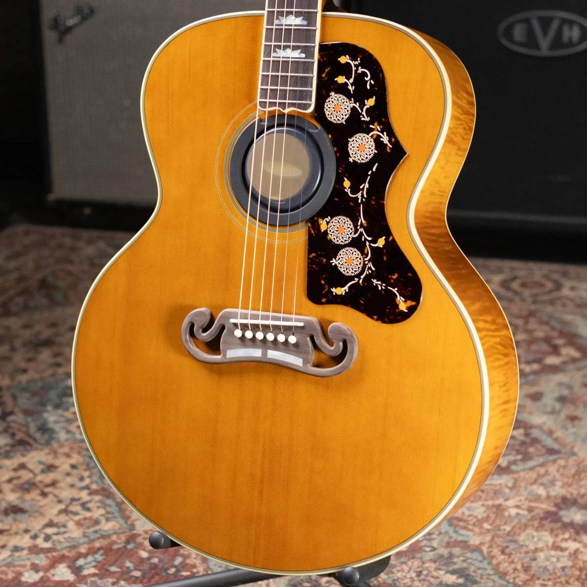 Epiphone 1957 SJ-200 Reissue Acoustic/Electric Guitar - Antique Natural with Hardshell Case
