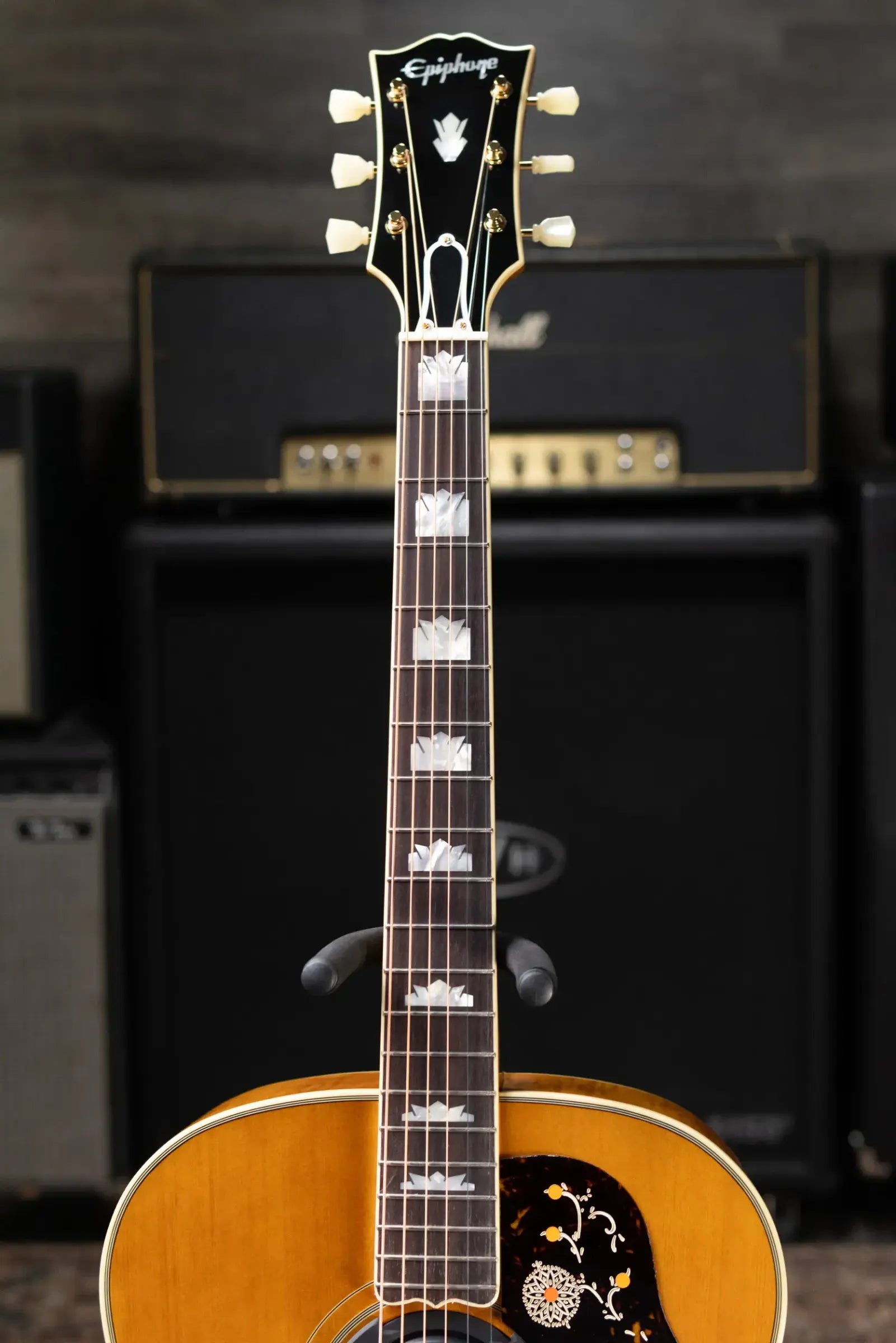 Epiphone 1957 SJ-200 Reissue Acoustic/Electric Guitar - Antique Natural with Hardshell Case
