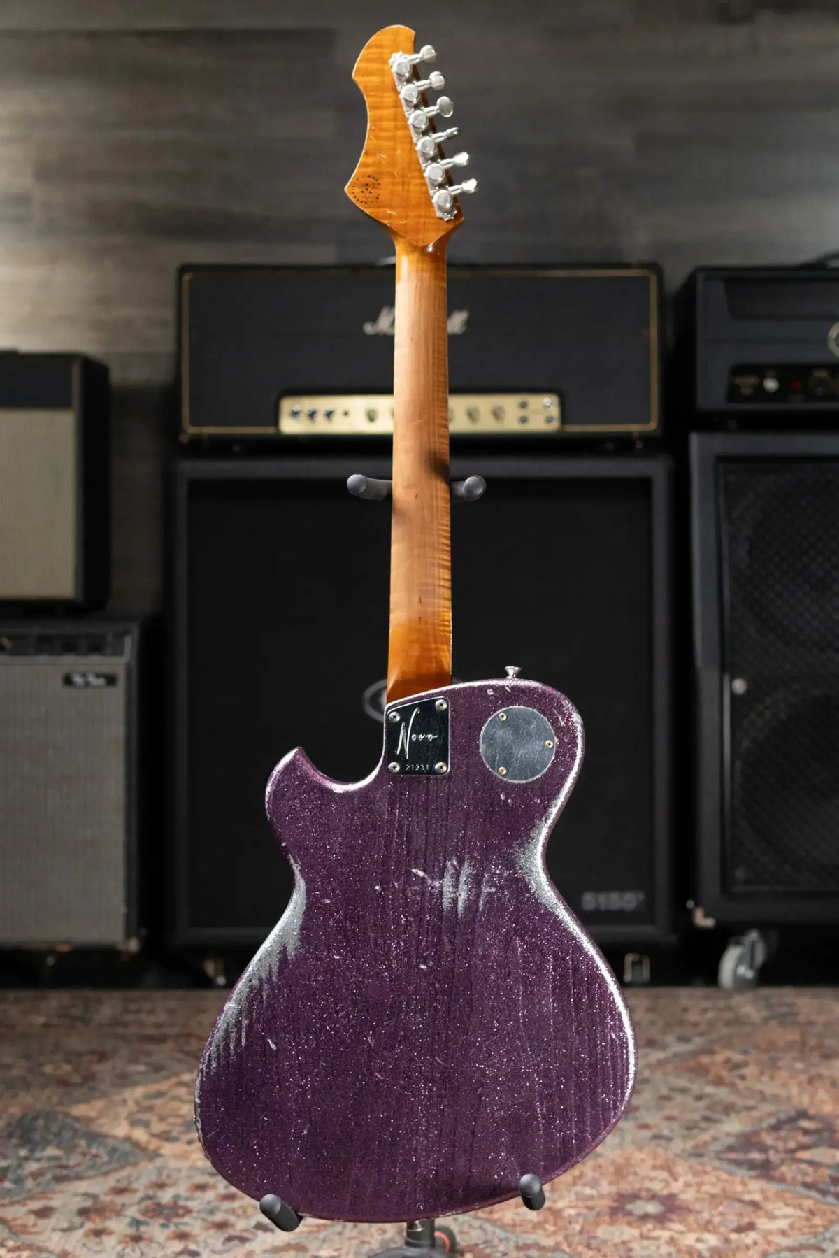 Novo Solus H2 Electric Guitar - Grape Jelly Sparkle with Hardshell Case - Used