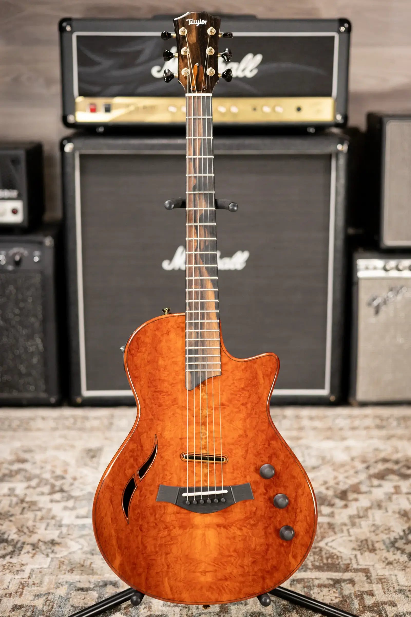 Taylor Custom Shop T5z Custom #C0960 Figured Ironbark/Shamel Ash Hollow Body Electric Guitar with Hardshell Case