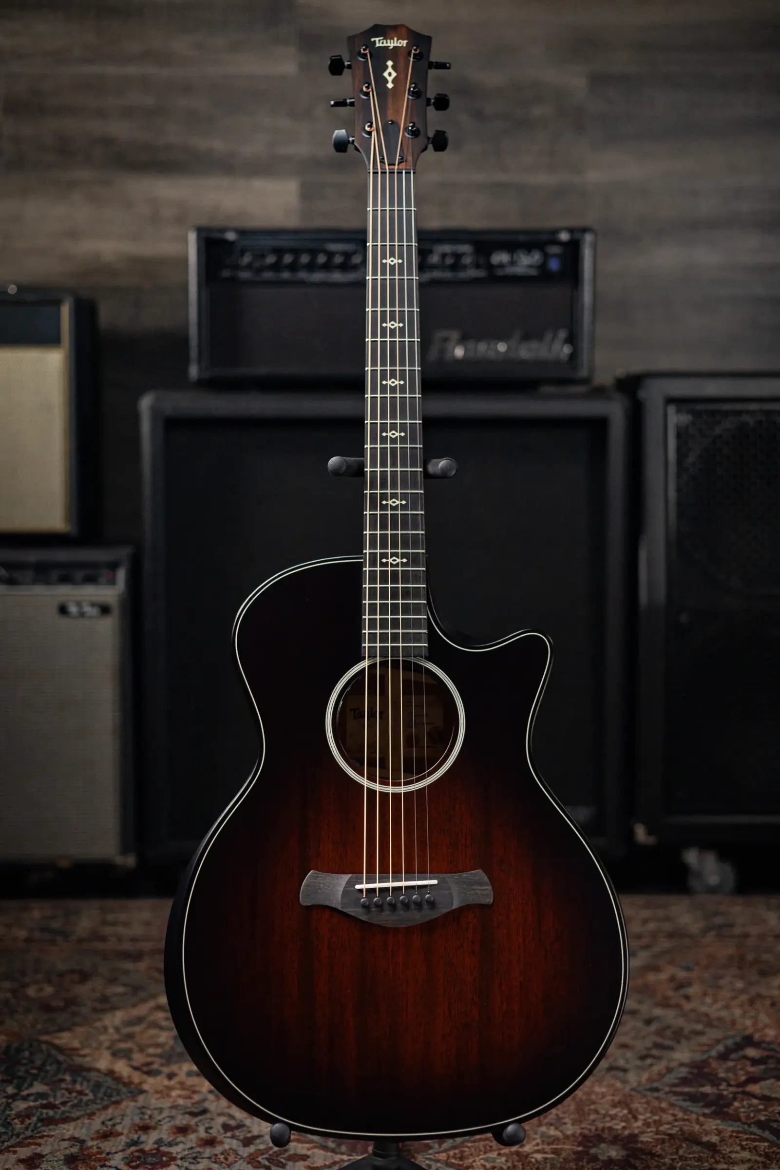 Taylor Next Generation Builder's Edition 324ce Grand Auditorium Acoustic/Electric Guitar - Kona Burst with Hardshell Case
