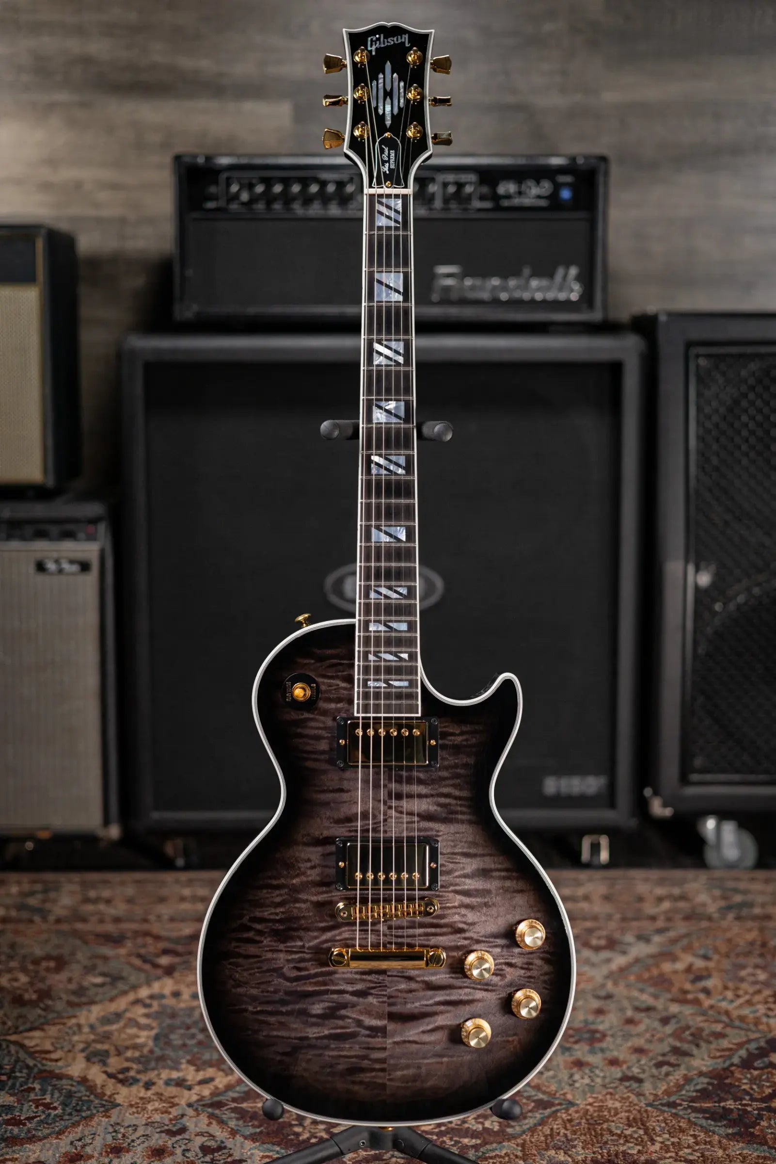 Gibson Les Paul Modern Supreme Electric Guitar - Translucent Ebony Burst with Hardshell Case - Used