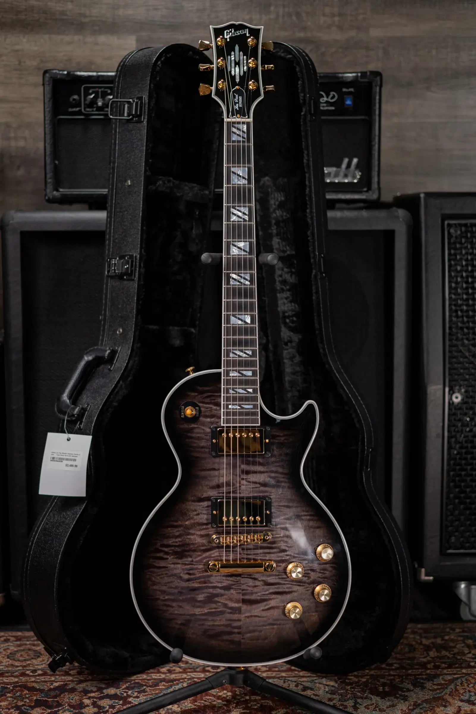 Gibson Les Paul Modern Supreme Electric Guitar - Translucent Ebony Burst with Hardshell Case - Used