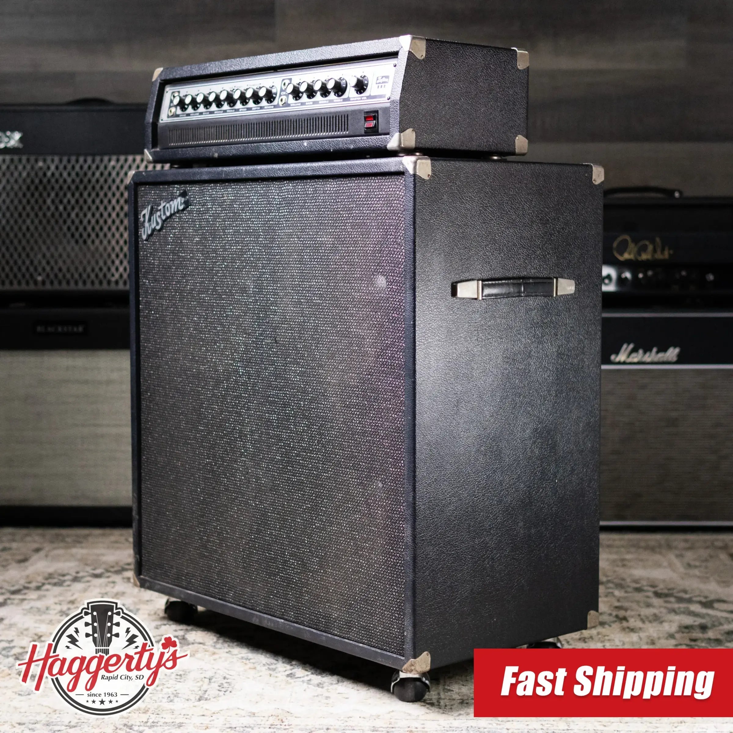 Kustom Lead III-L 130w Guitar Amplifier Head and Kustom 4-12L 4x12” Cabinet - Used