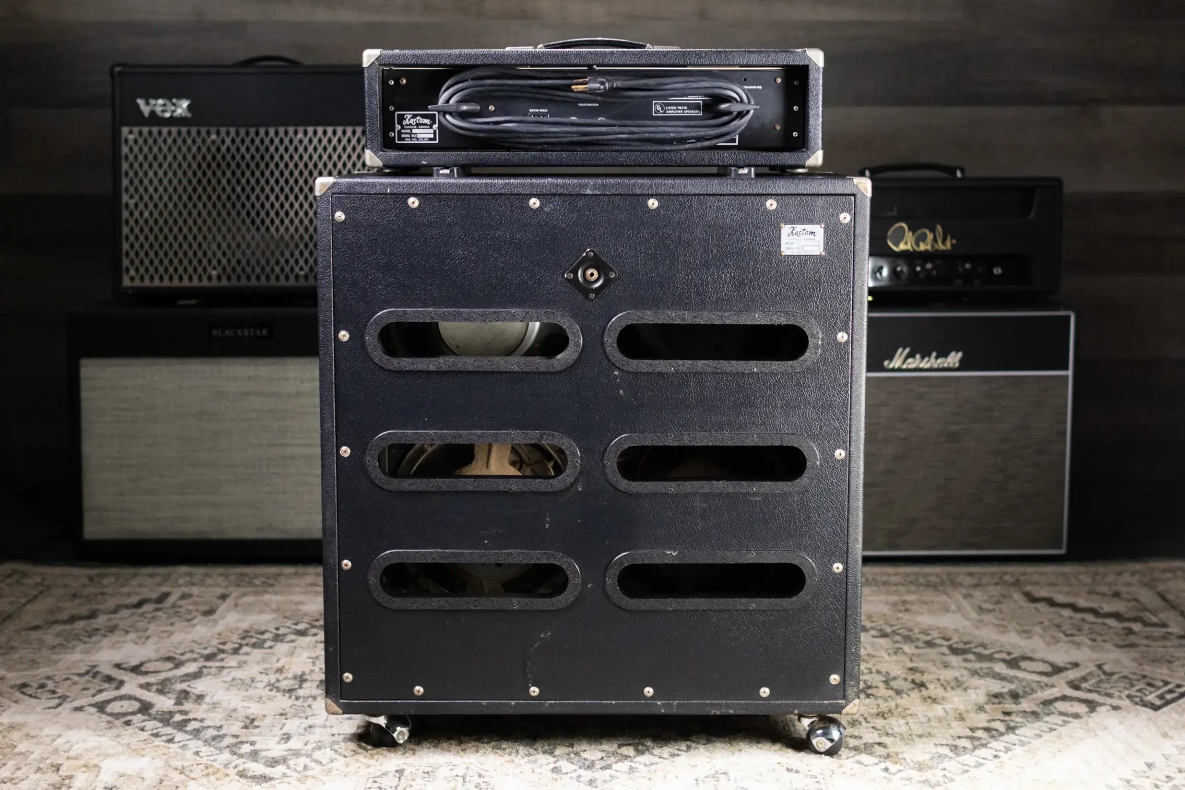Kustom Lead III-L 130w Guitar Amplifier Head and Kustom 4-12L 4x12” Cabinet - Used
