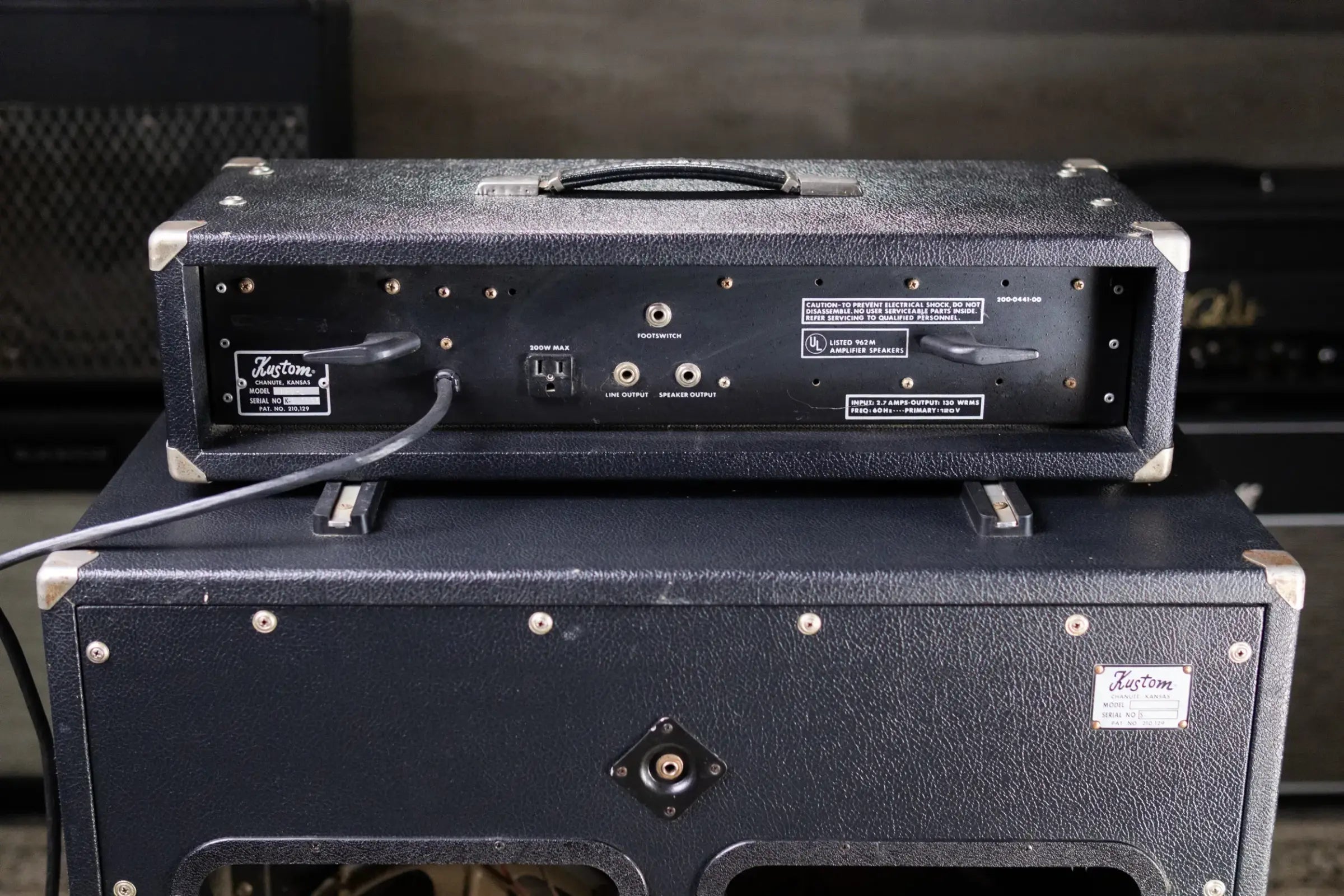 Kustom Lead III-L 130w Guitar Amplifier Head and Kustom 4-12L 4x12” Cabinet - Used