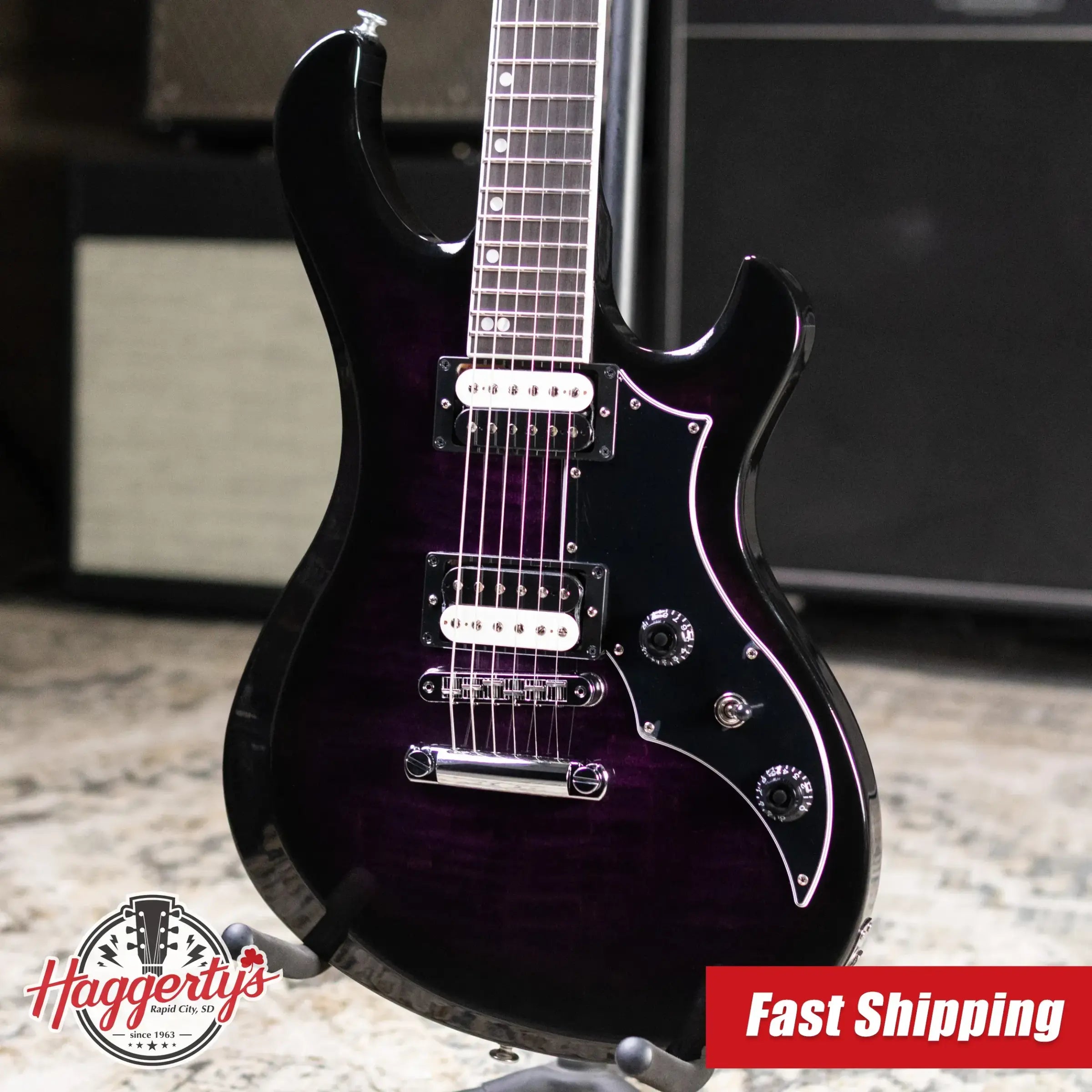 Gibson Victory Figured Top Electric Guitar - Dark Purple Burst with Hardshell Case