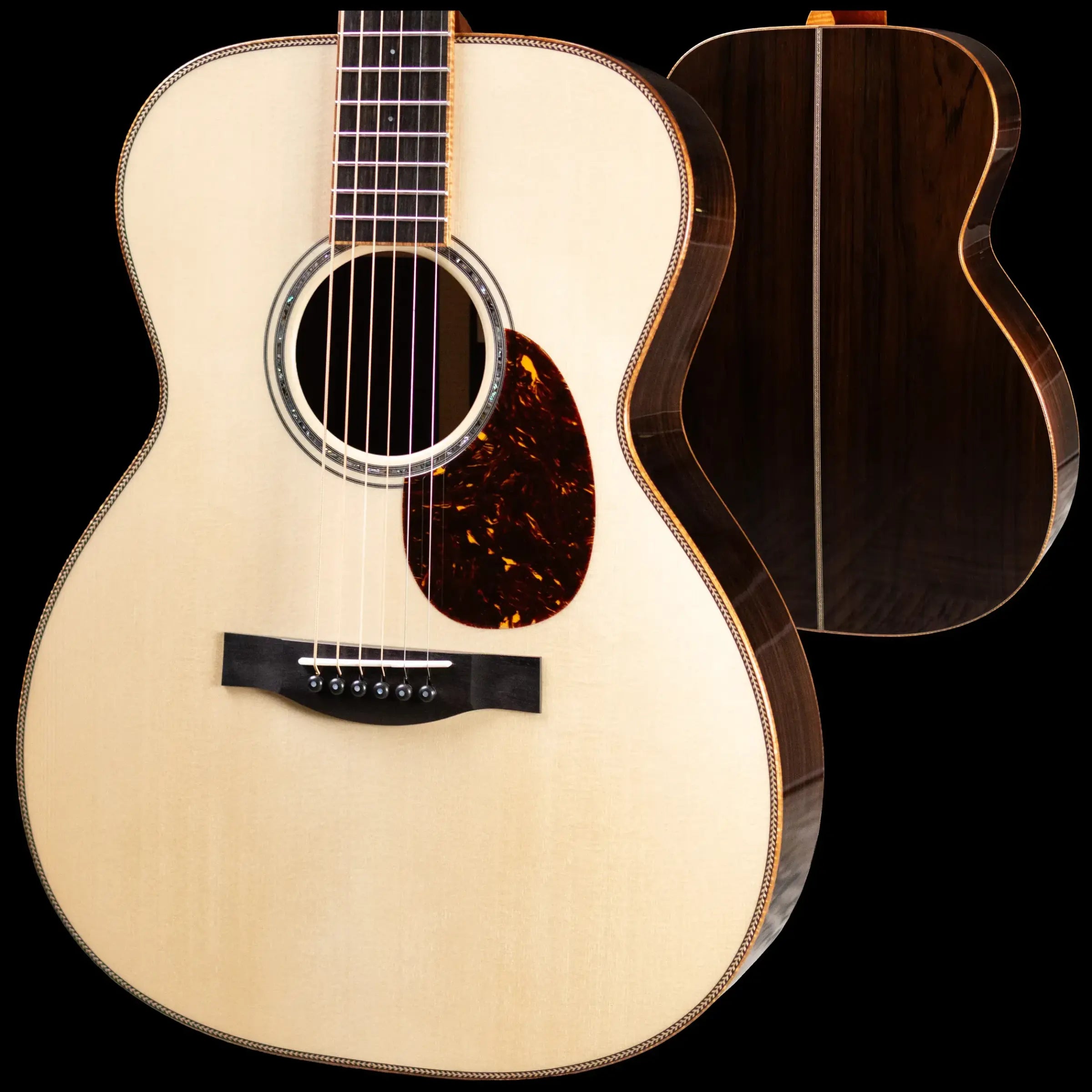 Santa Cruz Guitar Company OM Acoustic Guitar - Moon Spruce/Brazilian Rosewood with Hardshell Case