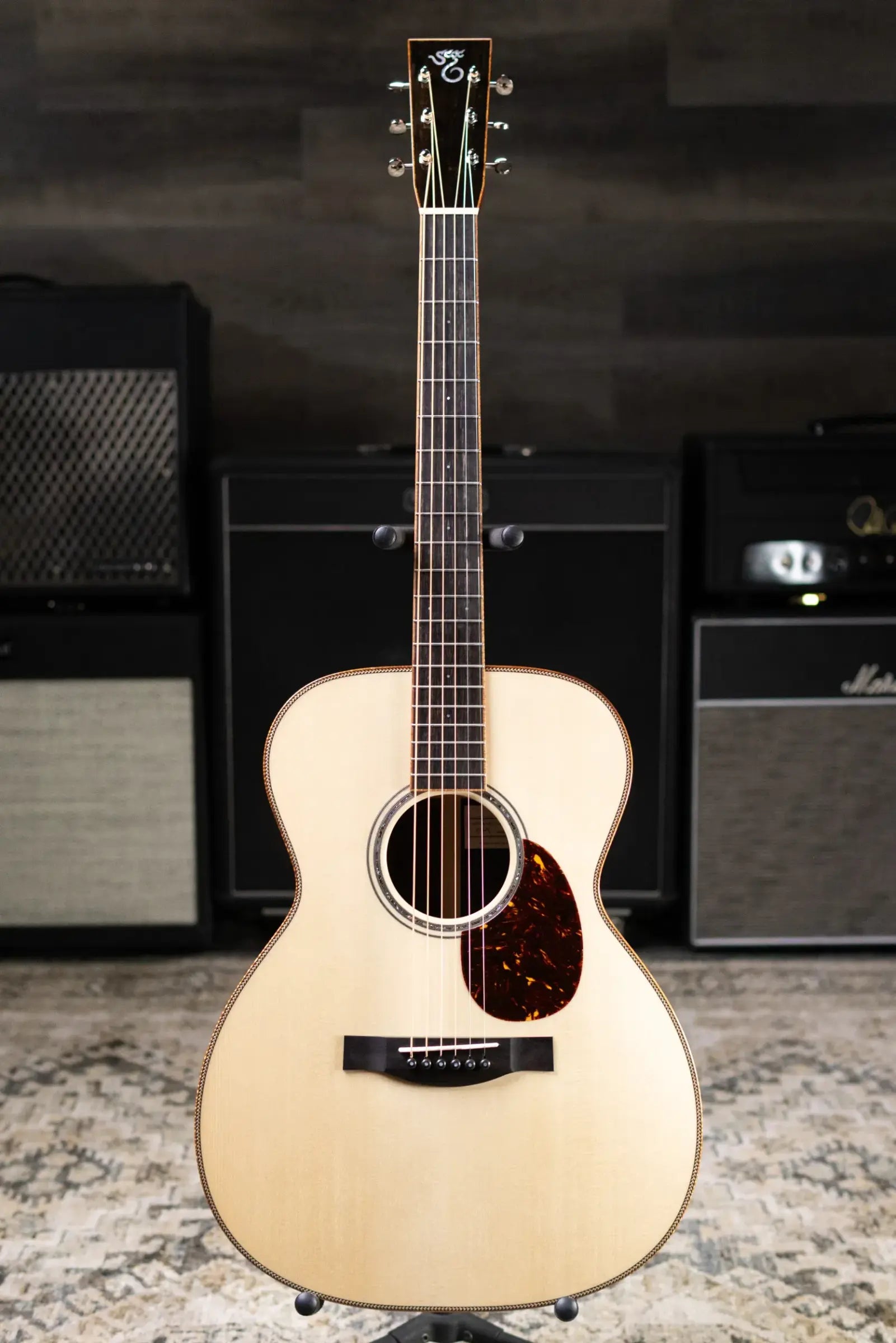 Santa Cruz Guitar Company OM Acoustic Guitar - Moon Spruce/Brazilian Rosewood with Hardshell Case