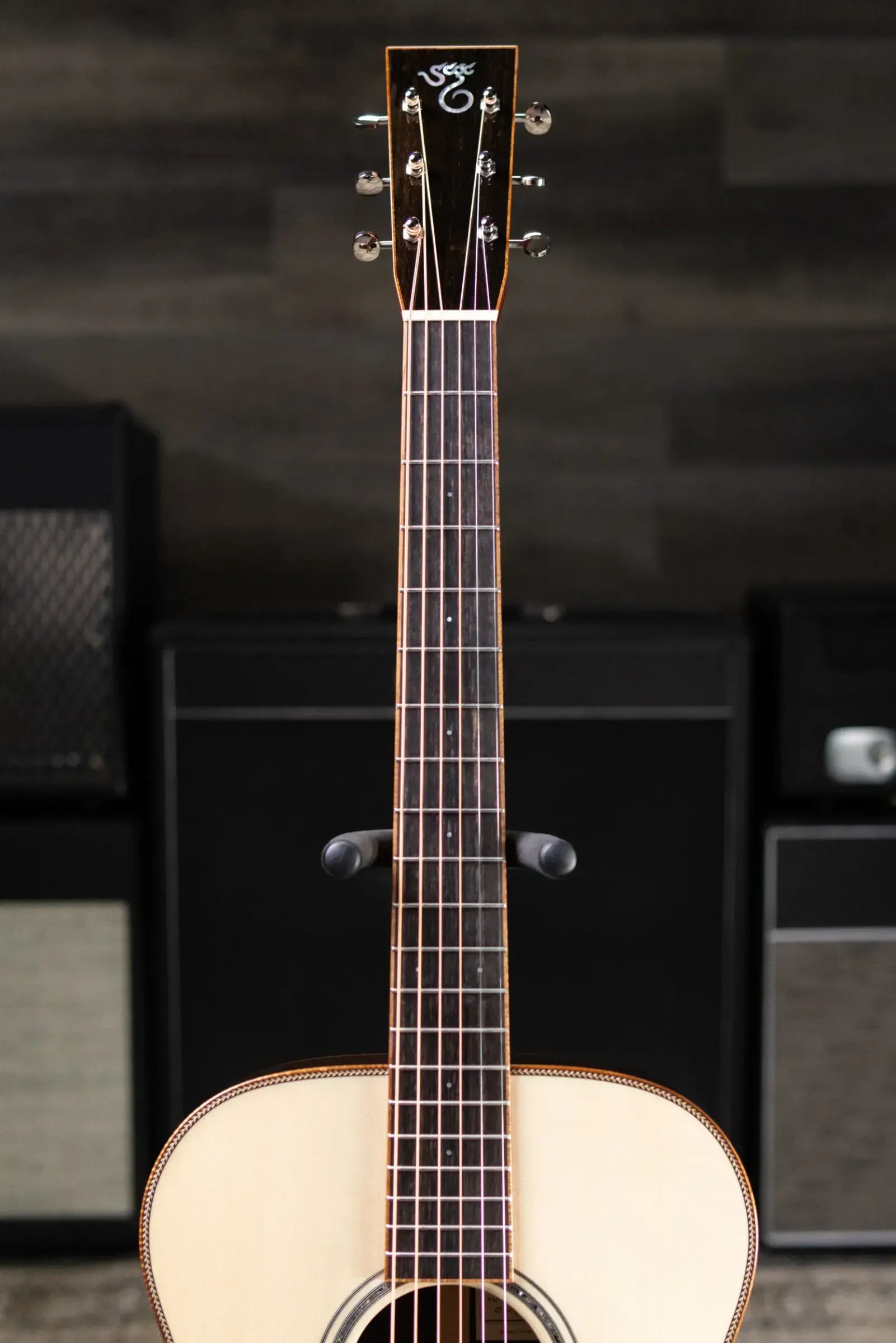 Santa Cruz Guitar Company OM Acoustic Guitar - Moon Spruce/Brazilian Rosewood with Hardshell Case
