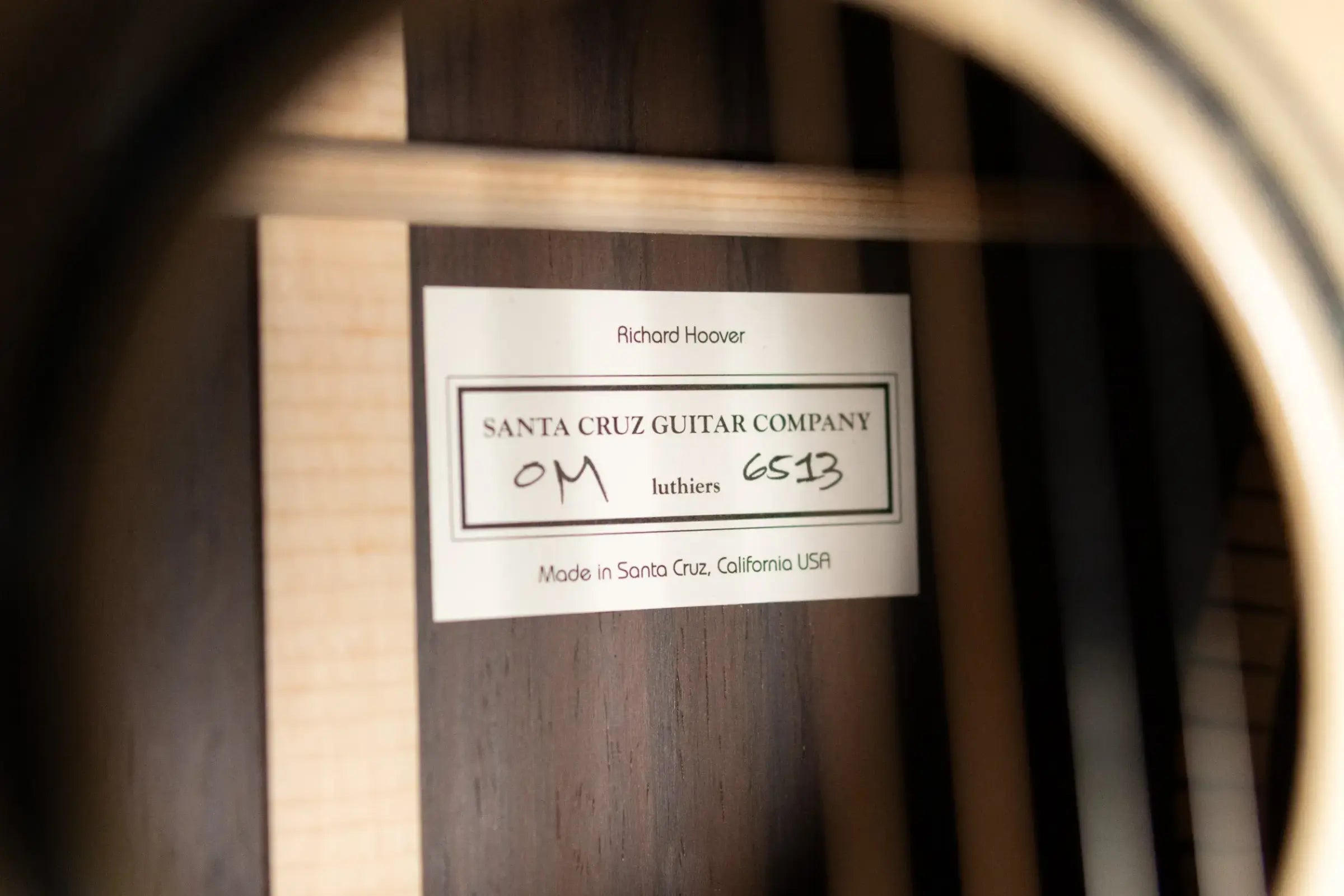 Santa Cruz Guitar Company OM Acoustic Guitar - Moon Spruce/Brazilian Rosewood with Hardshell Case