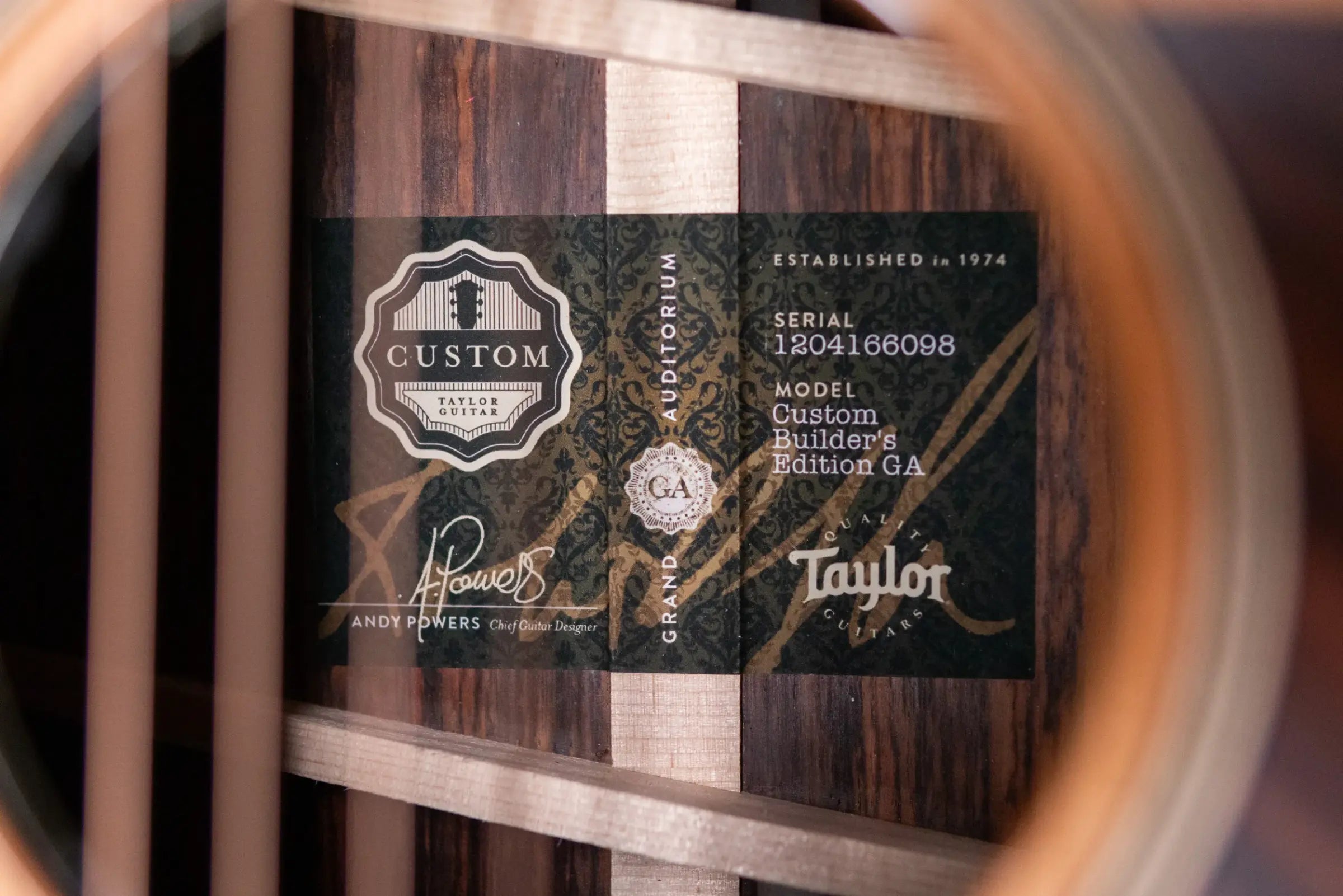 Taylor Custom Shop #C0709 Builder's Edition Grand Auditorium Acoustic/Electric Guitar with Hardshell Case