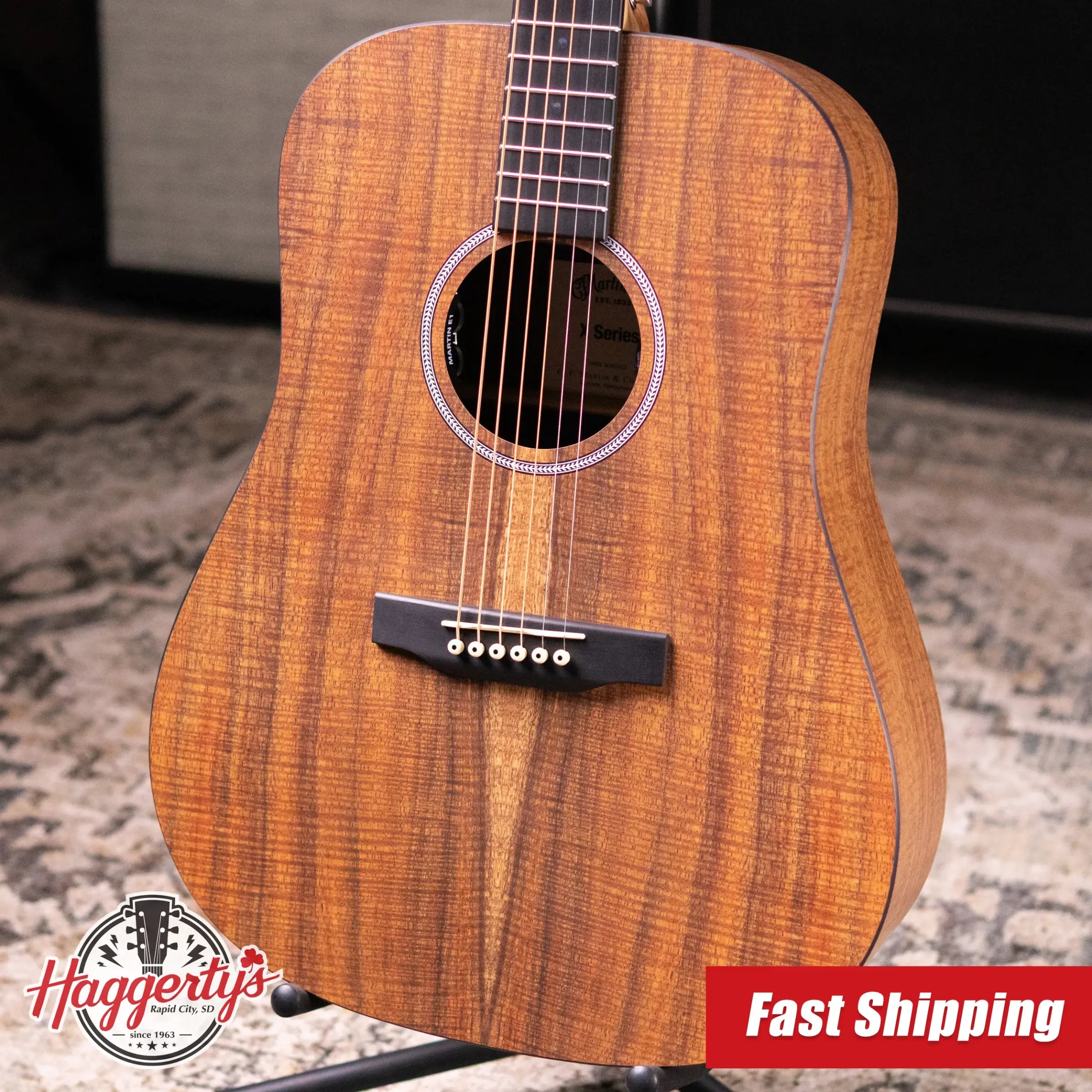 Martin D-X1E Dreadnought Acoustic/Electric Guitar - Koa with Gig Bag