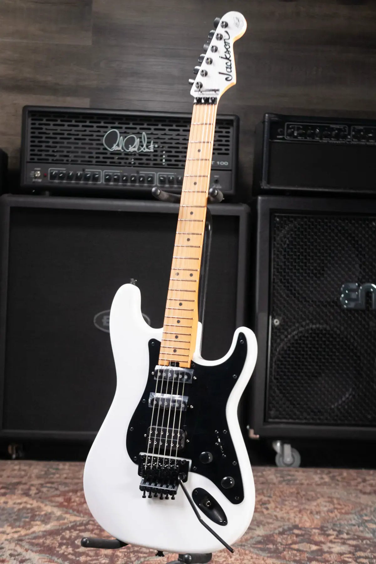 Jackson 50th Anniversary Iron Maiden Adrian Smith SC1 Electric Guitar - Snow White with Gig Bag - Demo