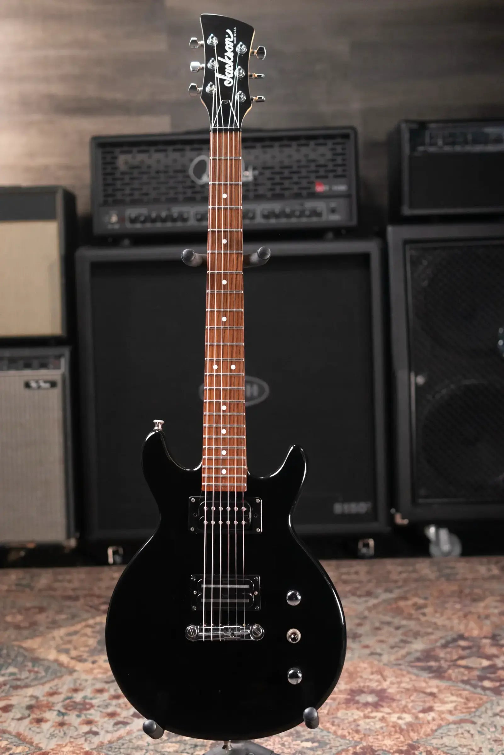 Jackson USA JJ Custom Electric Guitar - Black with Hardshell Case - Used