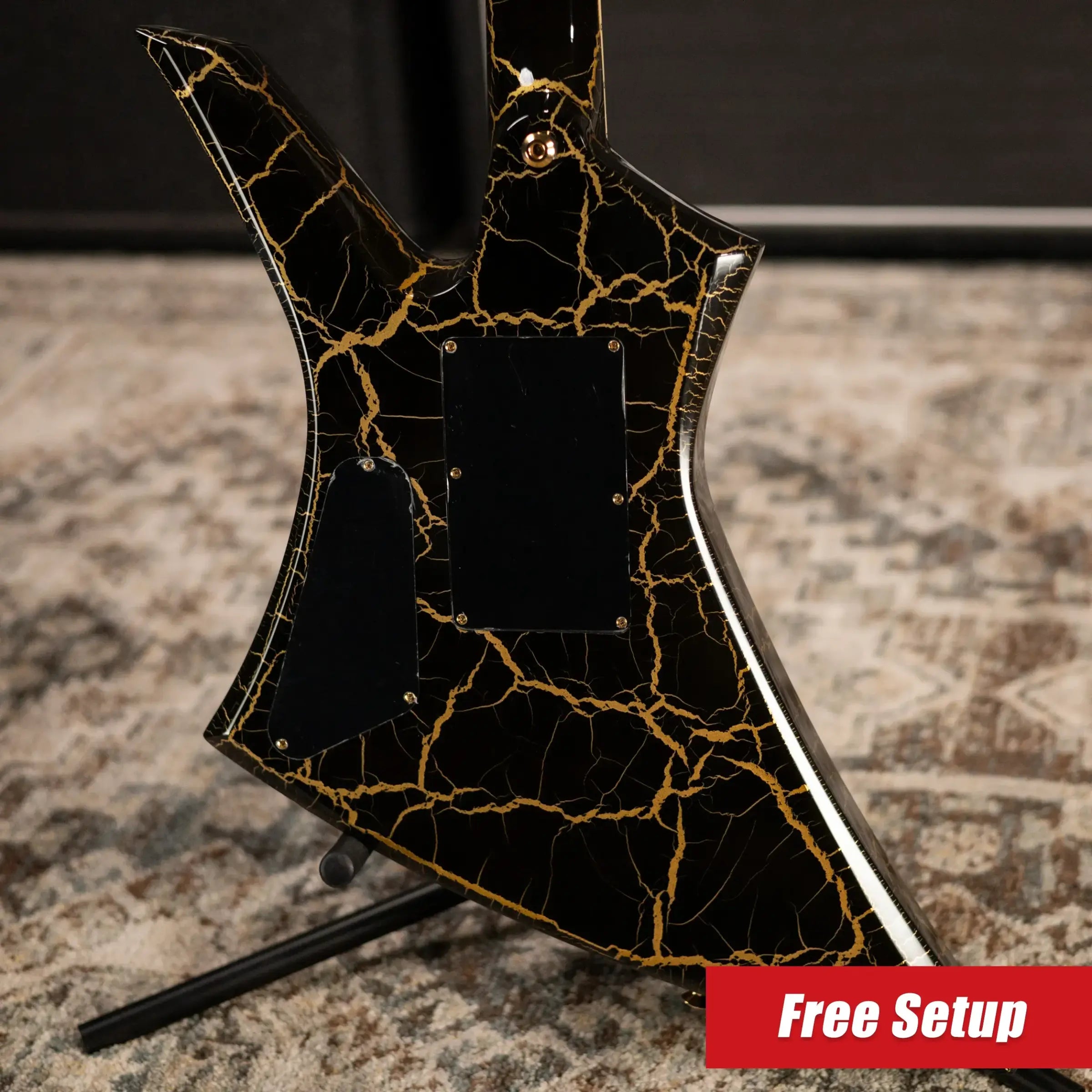 Jackson Pro Plus Series Signature Brandon Ellis Kelly KE27 Electric Guitar - Gold Crackle with Gig Bag