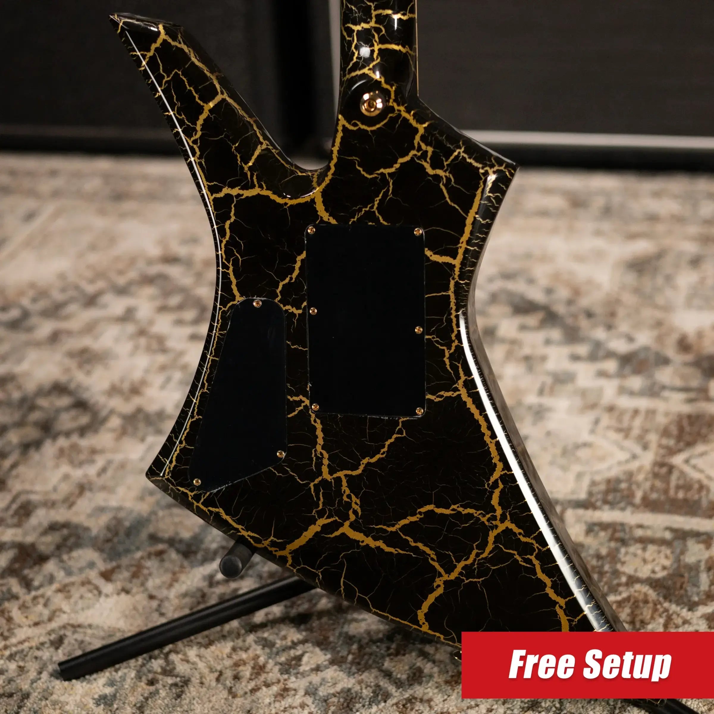 Jackson Pro Plus Series Signature Brandon Ellis Kelly KE27 Electric Guitar - Gold Crackle with Gig Bag