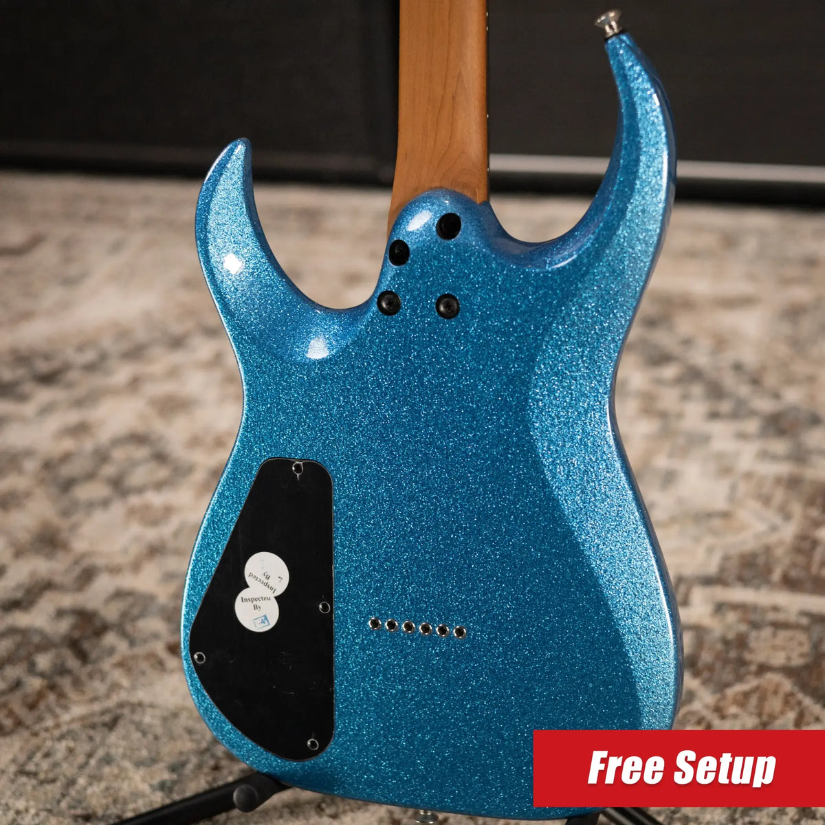 Jackson Pro Series Signature Misha Mansoor Juggernaut HT6 Ebony Fingerboard - Blue Sparkle with Gig Bag - Demo