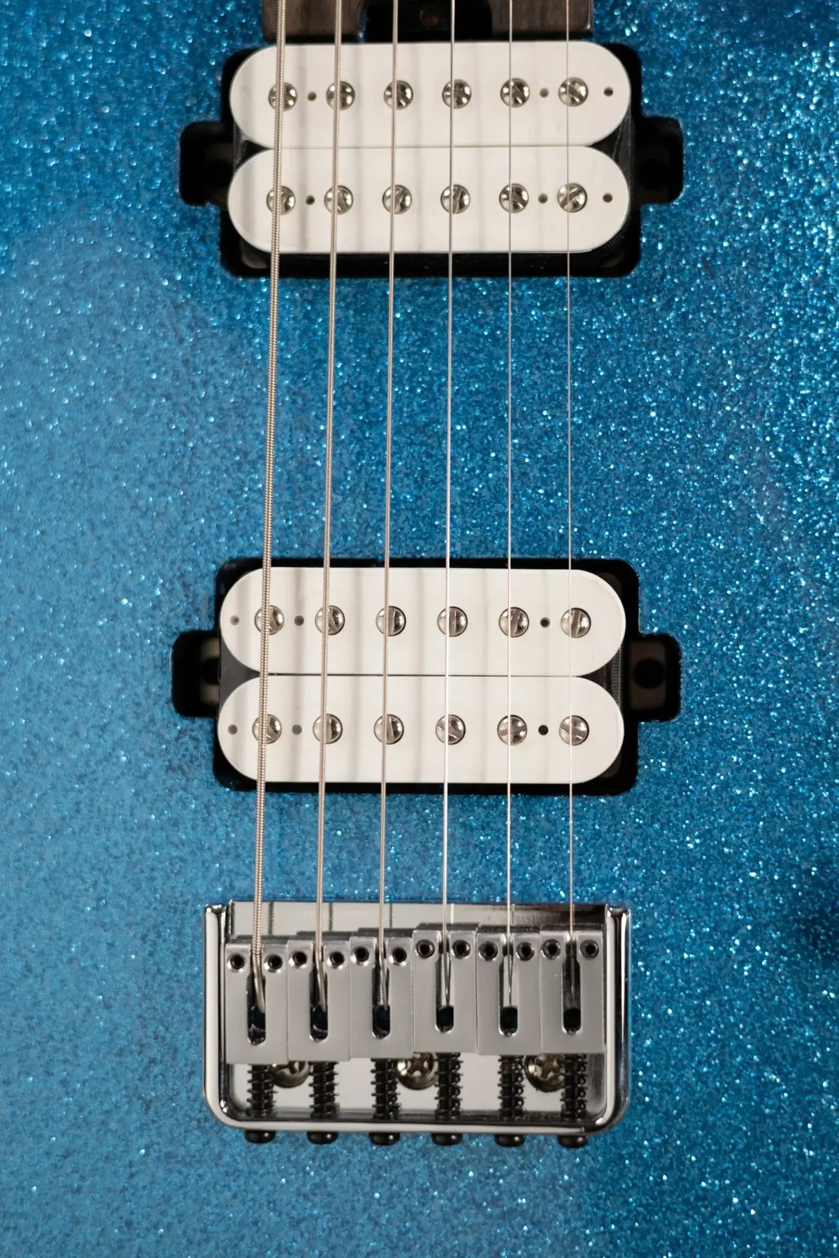 Jackson Pro Series Signature Misha Mansoor Juggernaut HT6 Ebony Fingerboard - Blue Sparkle with Gig Bag - Demo