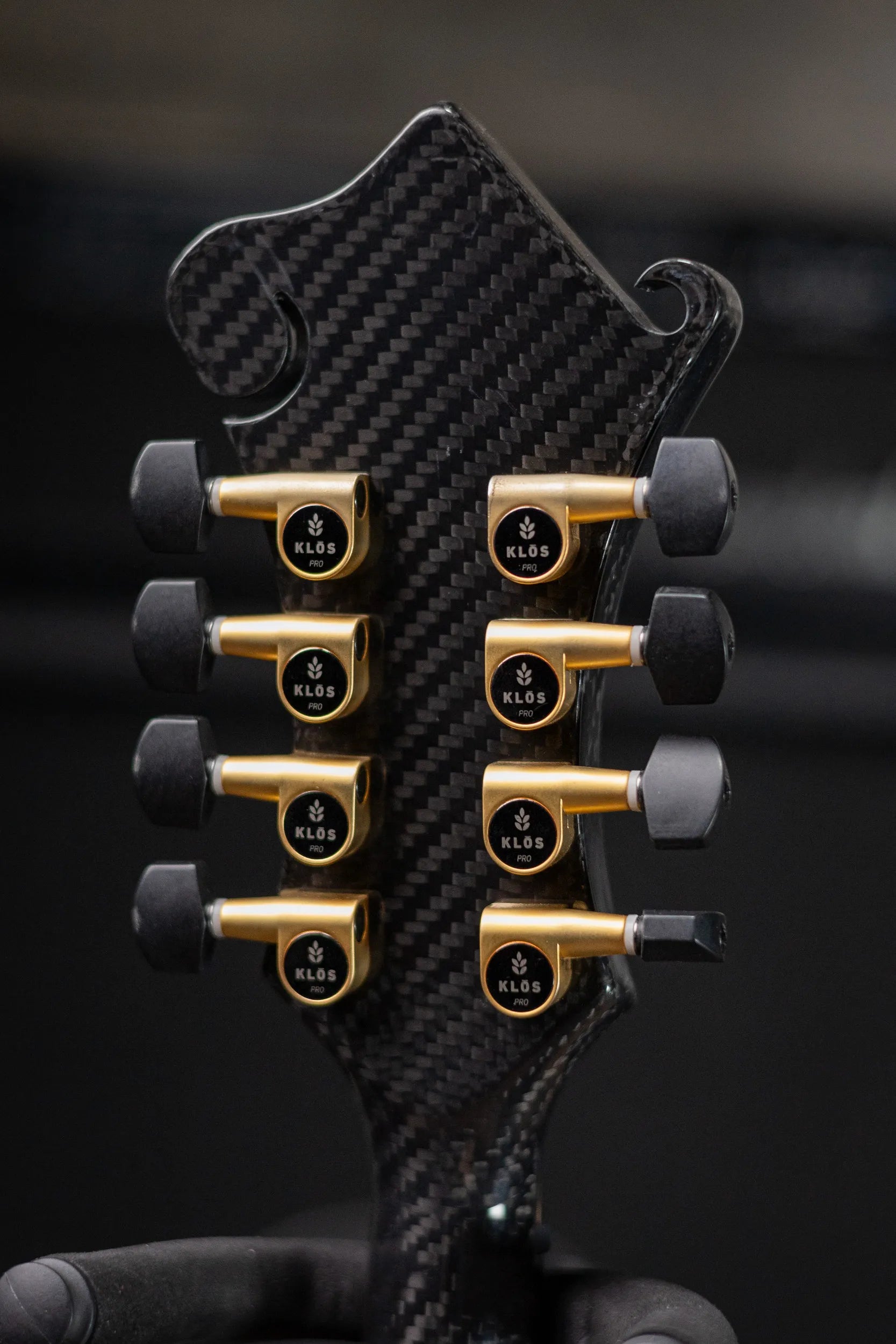 KLOS Full Carbon F-Style DAE EQ Acoustic/Electric Mandolin - Gold Hardware with Fiberglass Hardshell Case