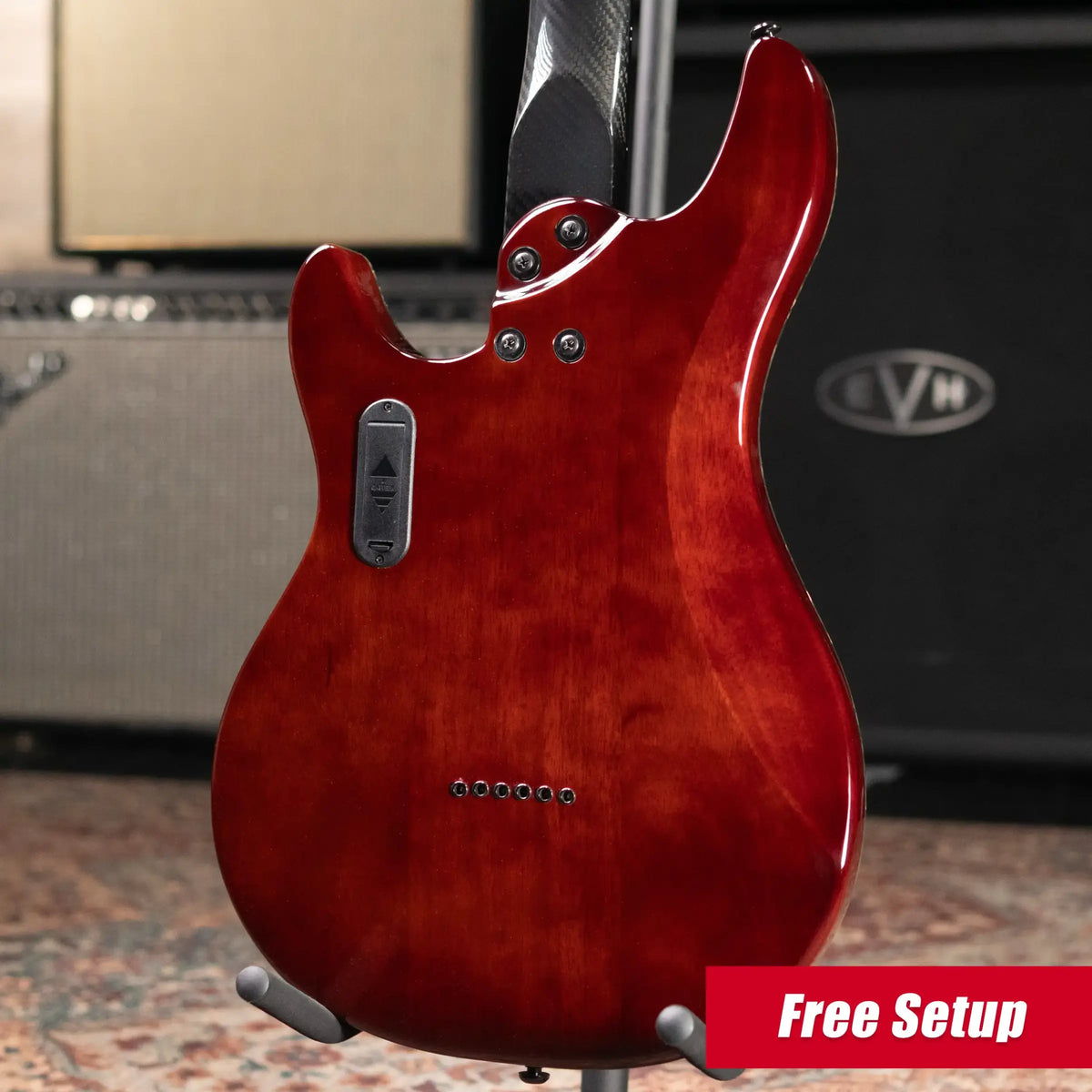 KLOS Artemis Baritone Custom 22 Fret Electric Guitar - Flame Black with Gig Bag