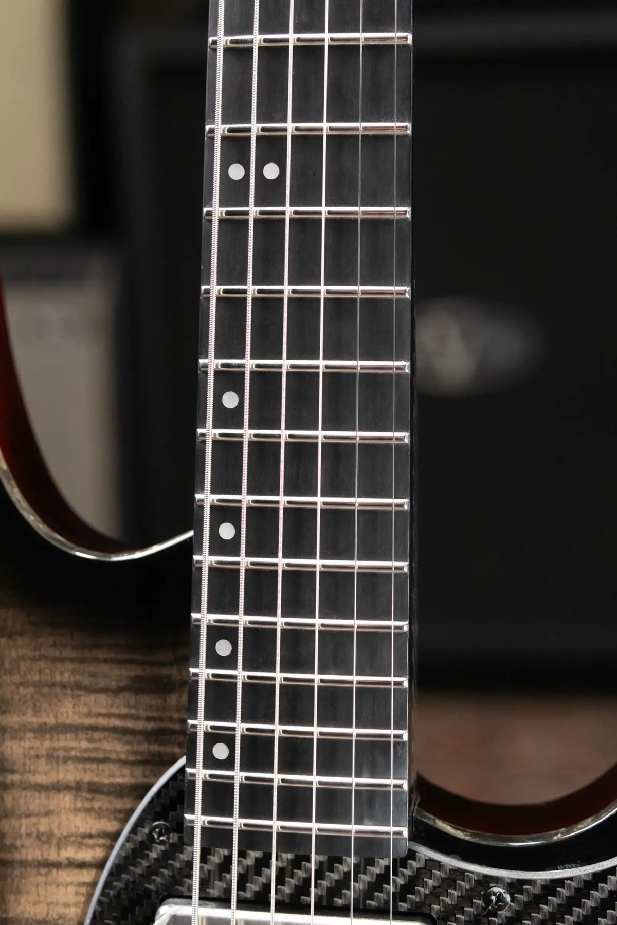 KLOS Artemis Baritone Custom 22 Fret Electric Guitar - Flame Black with Gig Bag