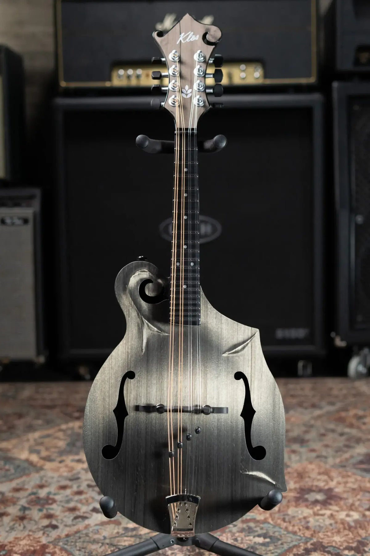 KLOS F-Style Mandolin Acoustic - Carbon Timber with Fiberglass Hardshell Case