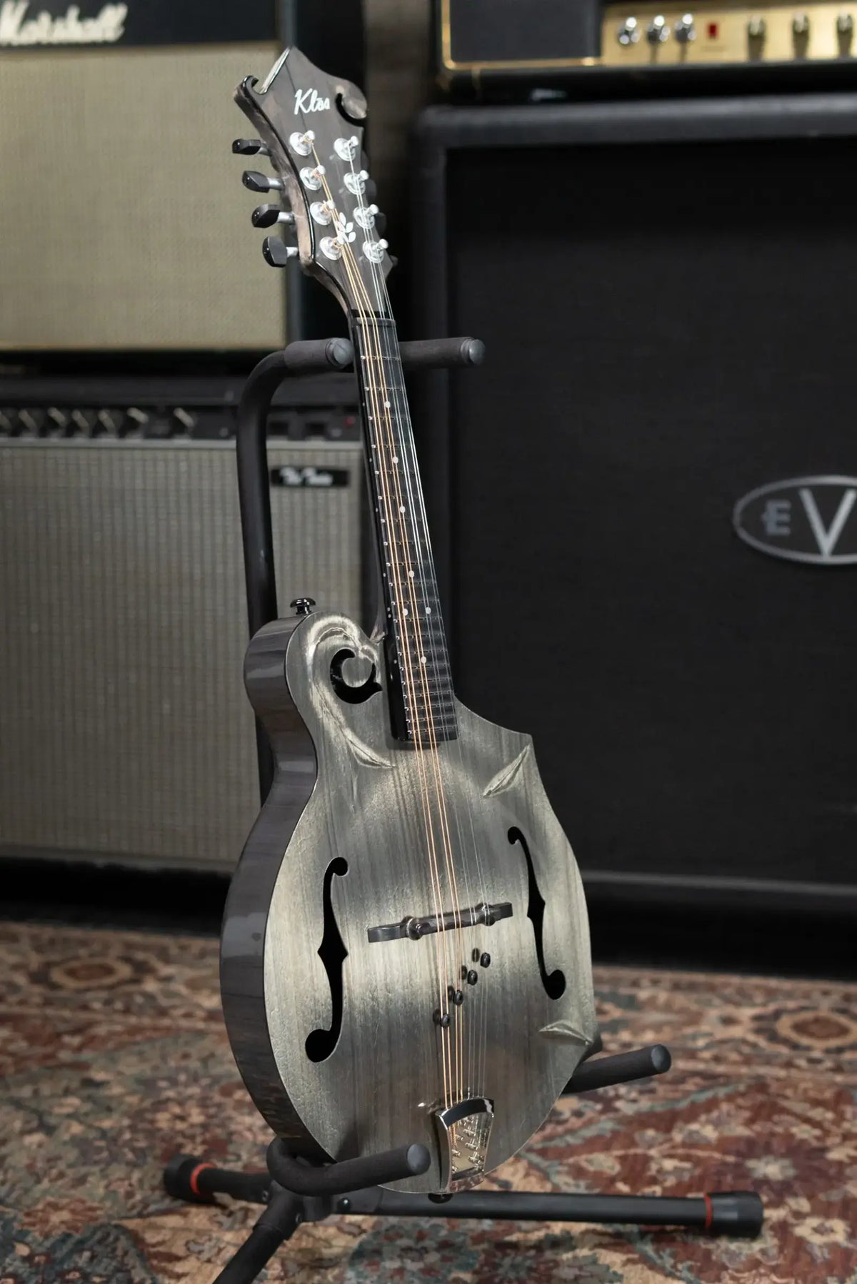 KLOS F-Style Mandolin Acoustic - Carbon Timber with Fiberglass Hardshell Case
