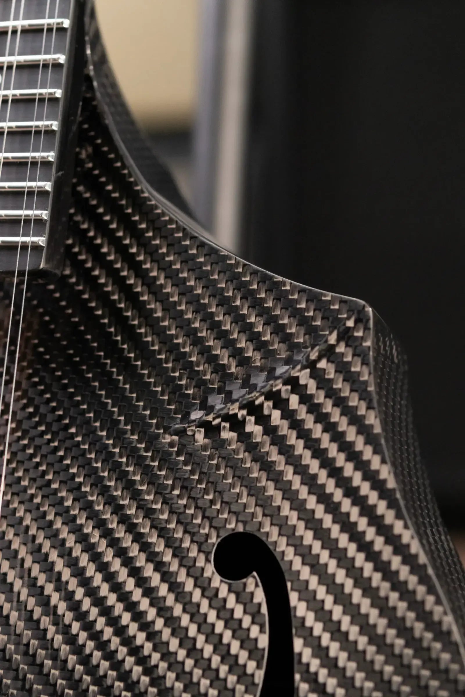 PRE-ORDER KLOS Full Carbon F-Style Mandolin KLOS EQ Acoustic/Electric with Fiberglass Hardshell Case