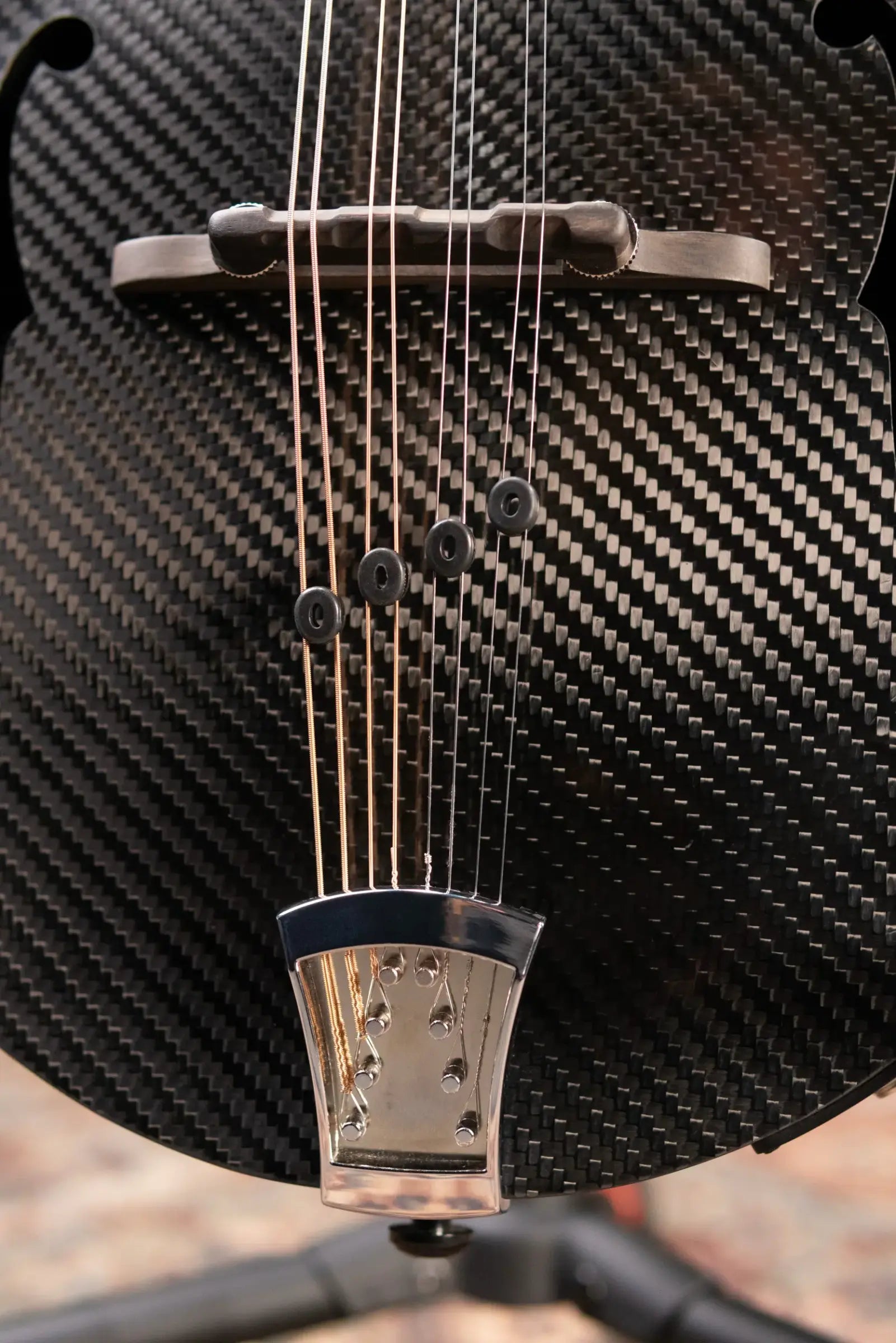 PRE-ORDER KLOS Full Carbon F-Style Mandolin KLOS EQ Acoustic/Electric with Fiberglass Hardshell Case