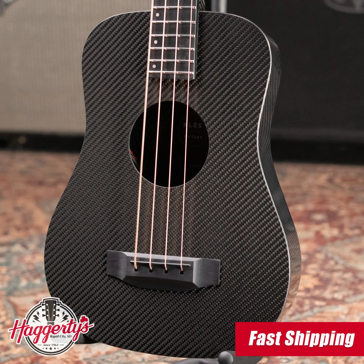 KLOS Full Carbon Travel Bass Acoustic/Electric - Fishman Sonotone with Gig Bag