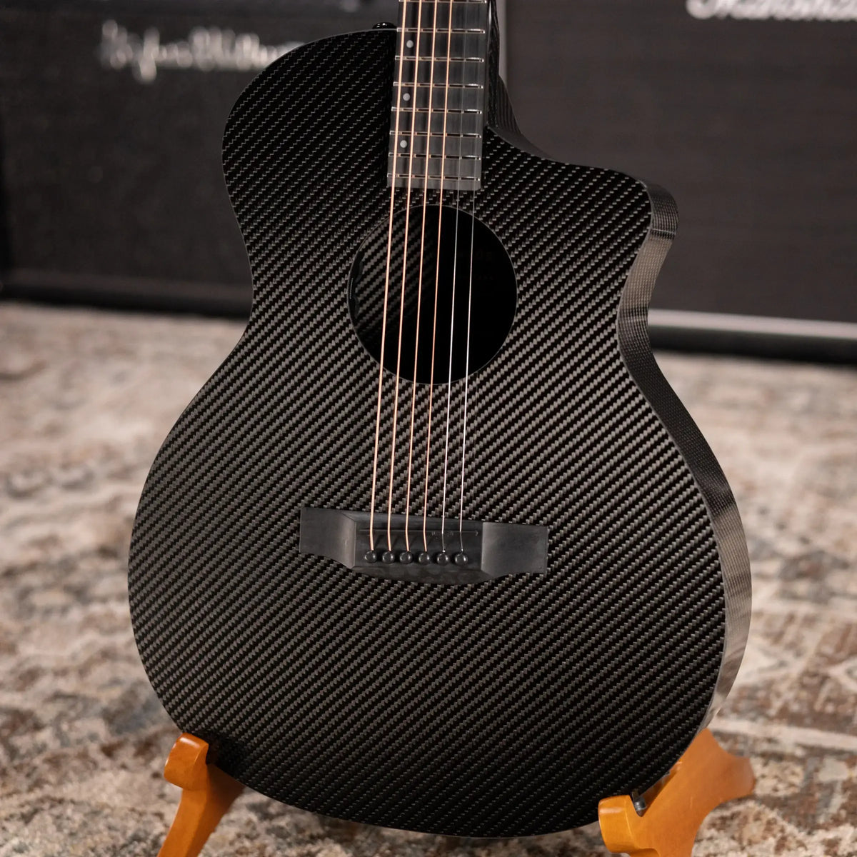 KLOS Grand Cutaway Mini DAE Acoustic/Electric Guitar - Full Carbon with Gig Bag