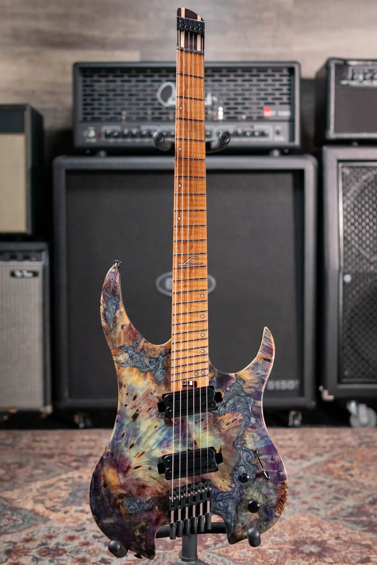 Legator GX6F-CL Ghost Headless Electric Guitar - Coral with Gig Bag